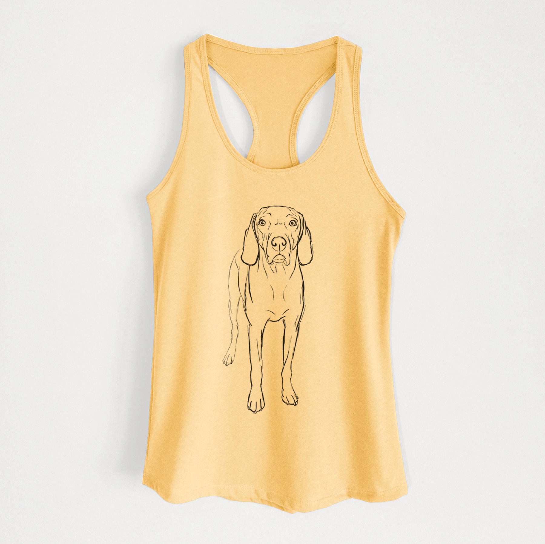 Doodled Hildy the Weimaraner - Women's Racerback Tanktop