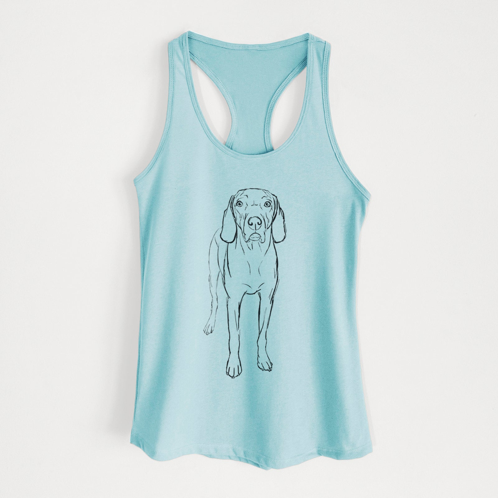 Doodled Hildy the Weimaraner - Women's Racerback Tanktop