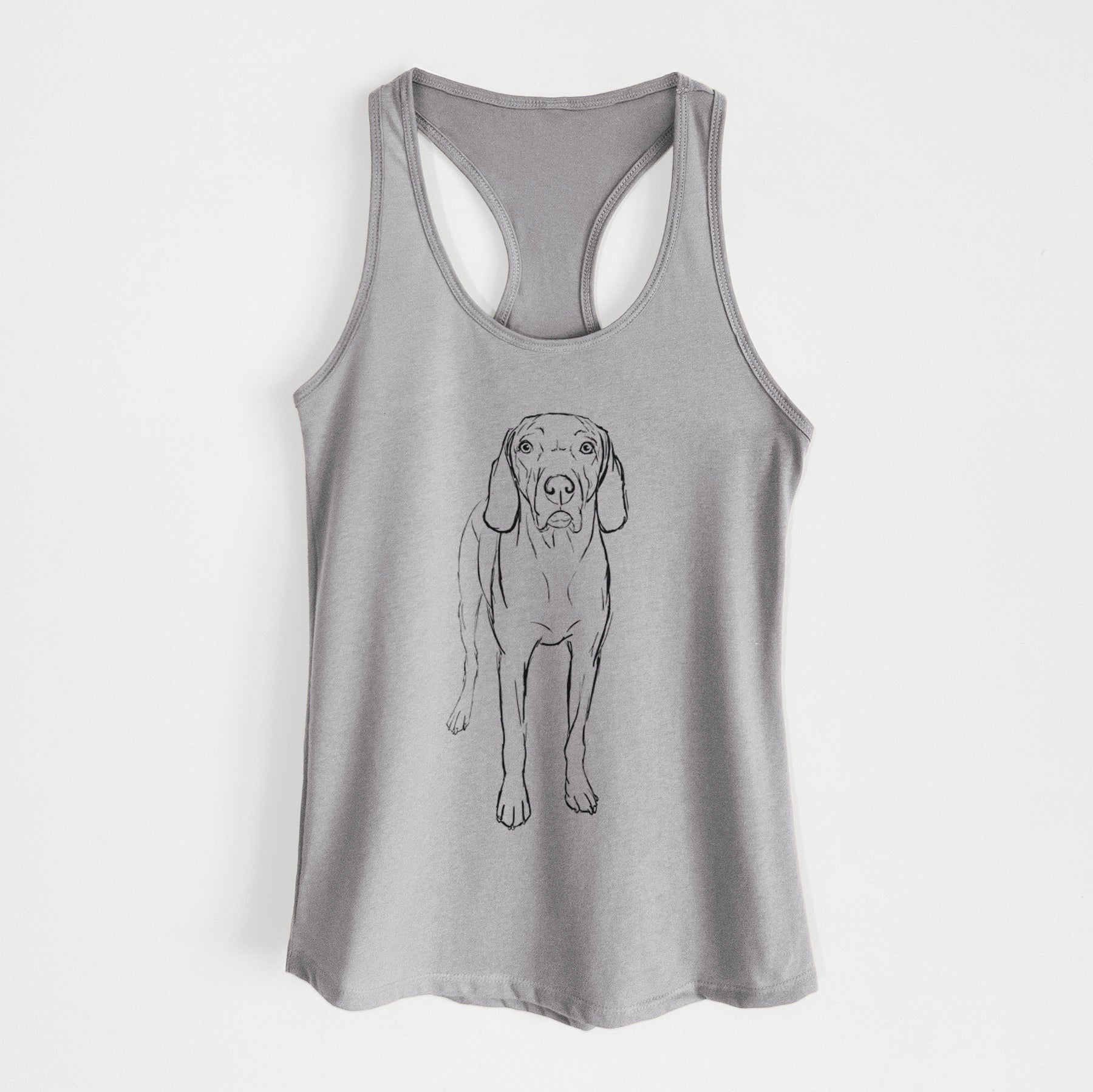 Doodled Hildy the Weimaraner - Women's Racerback Tanktop