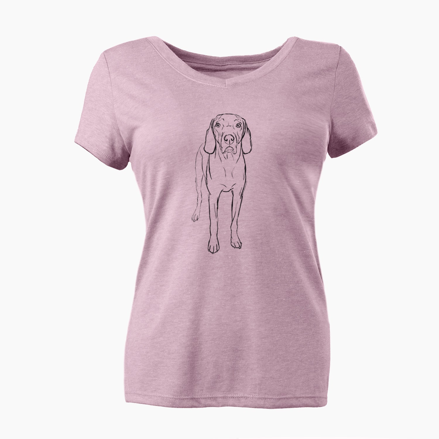 Doodled Hildy the Weimaraner - Women's Perfect V-neck Shirt