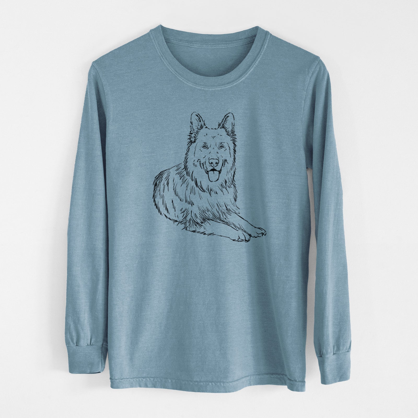 Doodled Jaxs the German Shepherd - Heavyweight 100% Cotton Long Sleeve