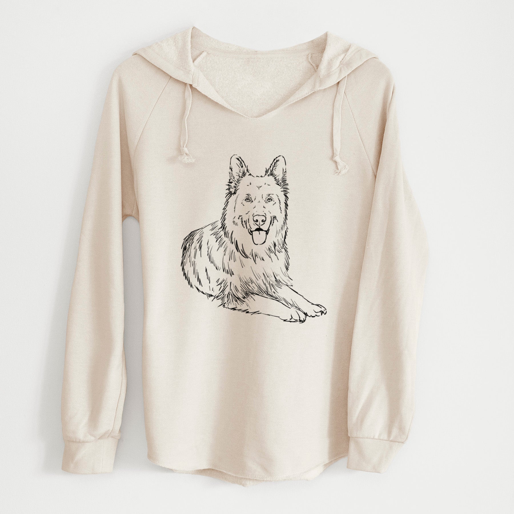 Doodled Jaxs the German Shepherd - Cali Wave Hooded Sweatshirt