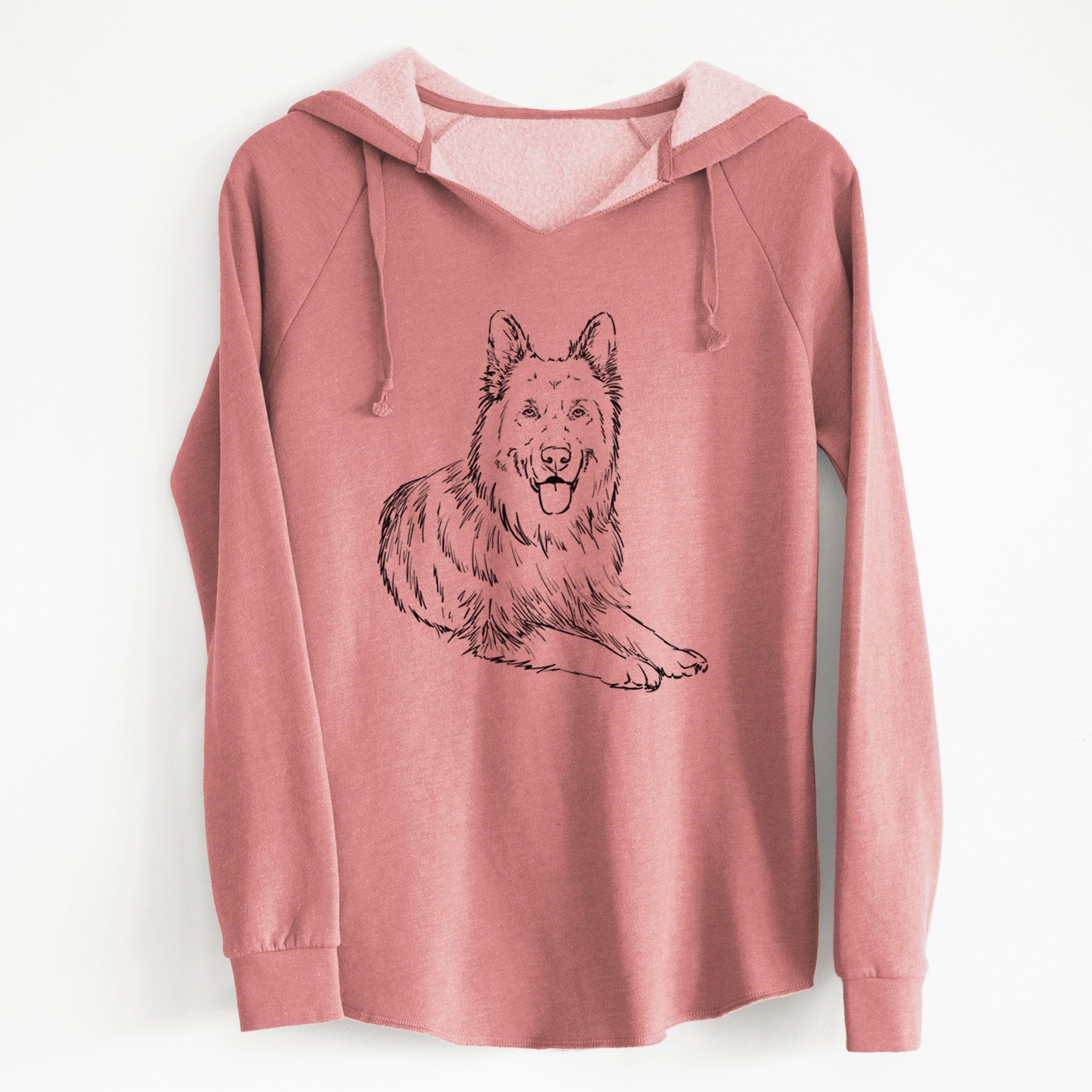 Doodled Jaxs the German Shepherd - Cali Wave Hooded Sweatshirt