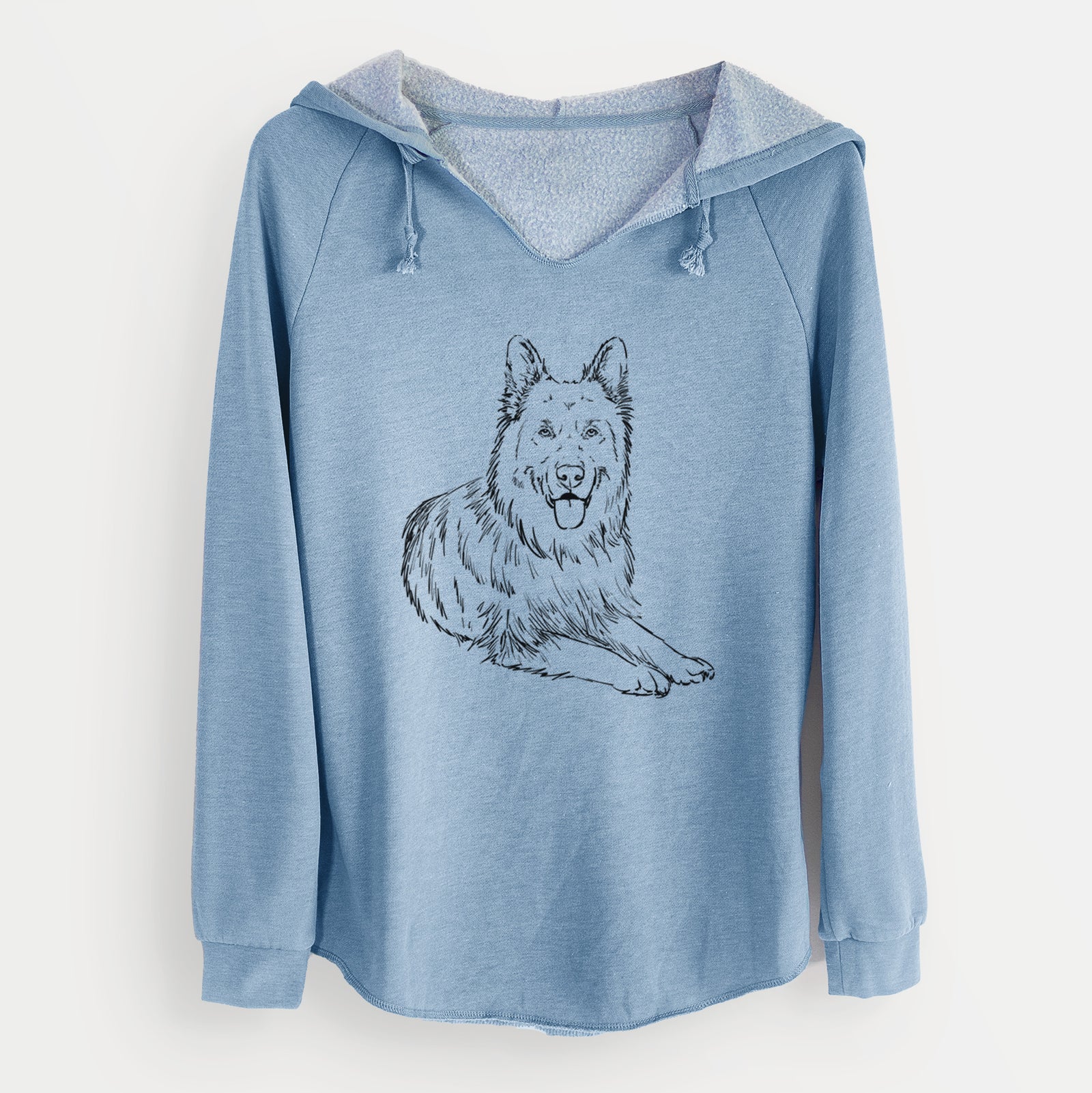 Doodled Jaxs the German Shepherd - Cali Wave Hooded Sweatshirt