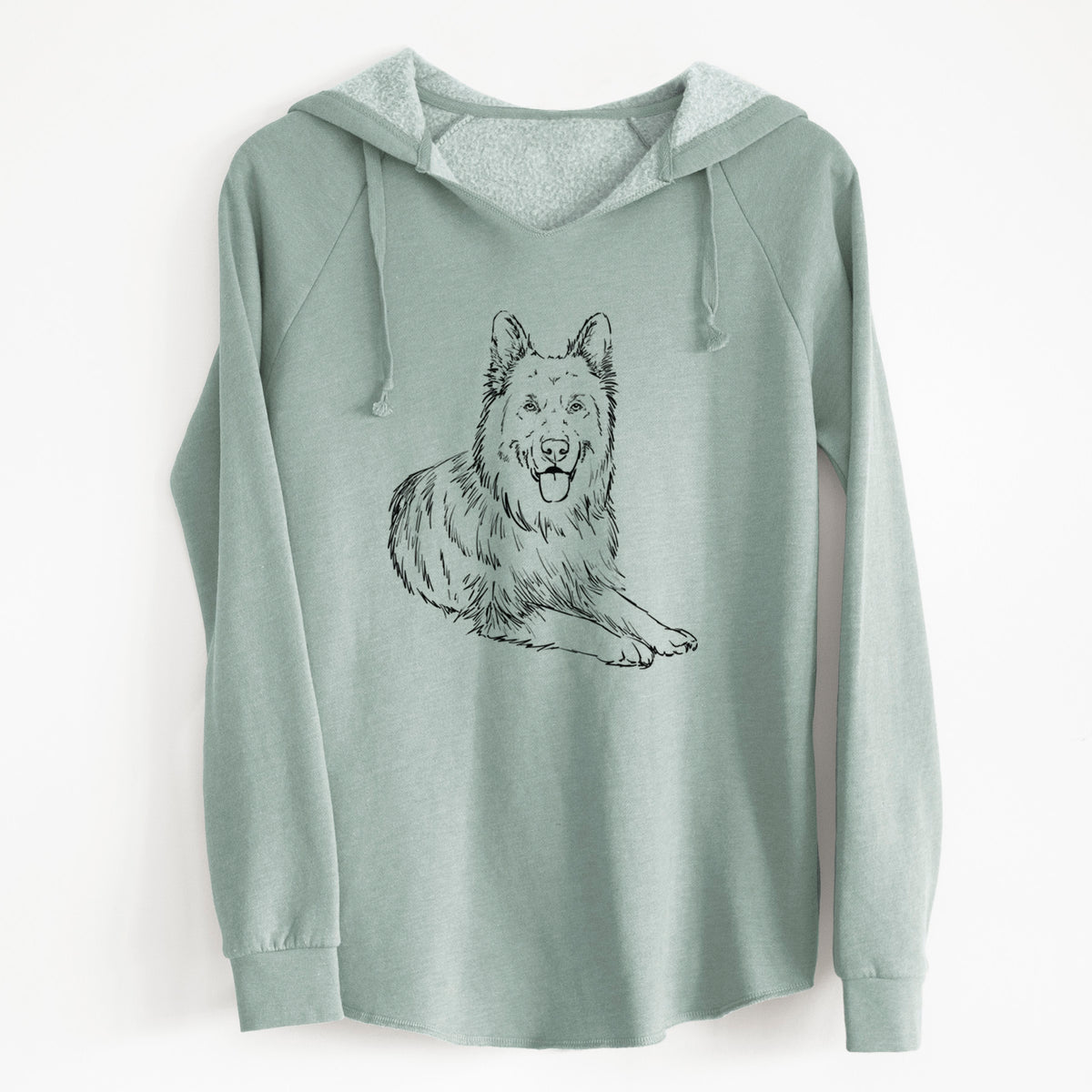 Doodled Jaxs the German Shepherd - Cali Wave Hooded Sweatshirt