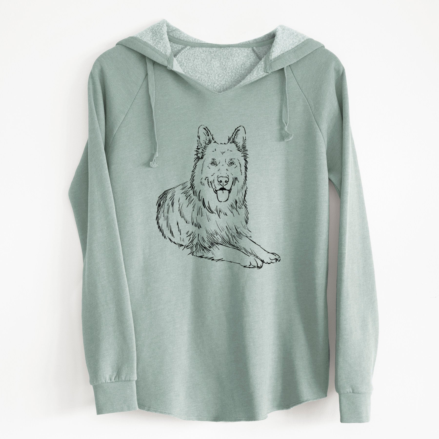 Doodled Jaxs the German Shepherd - Cali Wave Hooded Sweatshirt