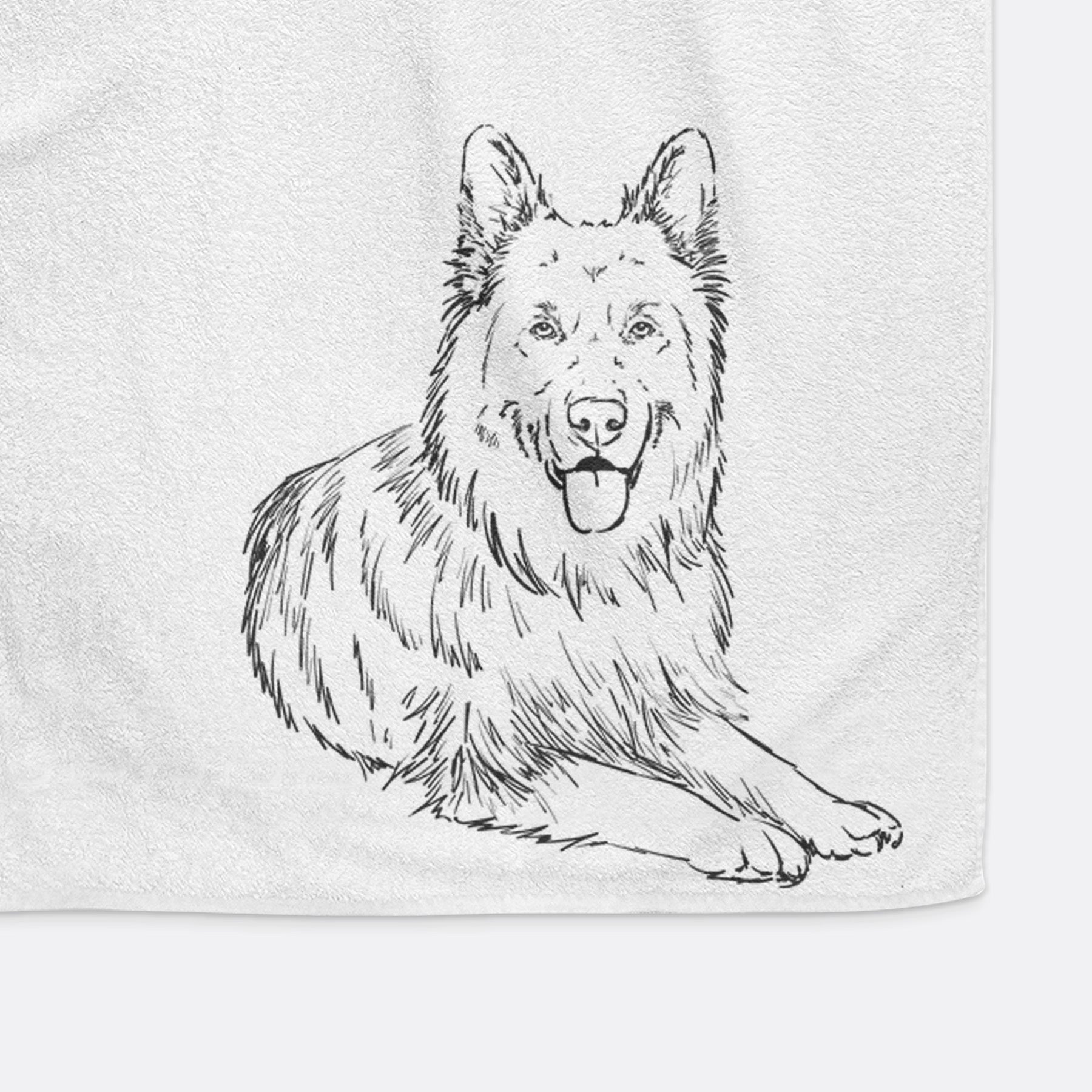 Doodled Jaxs the German Shepherd Premium Hand Towel