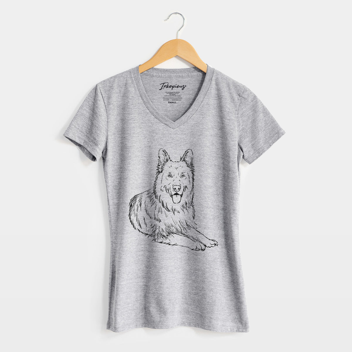 Doodled Jaxs the German Shepherd - Women's Perfect V-neck Shirt