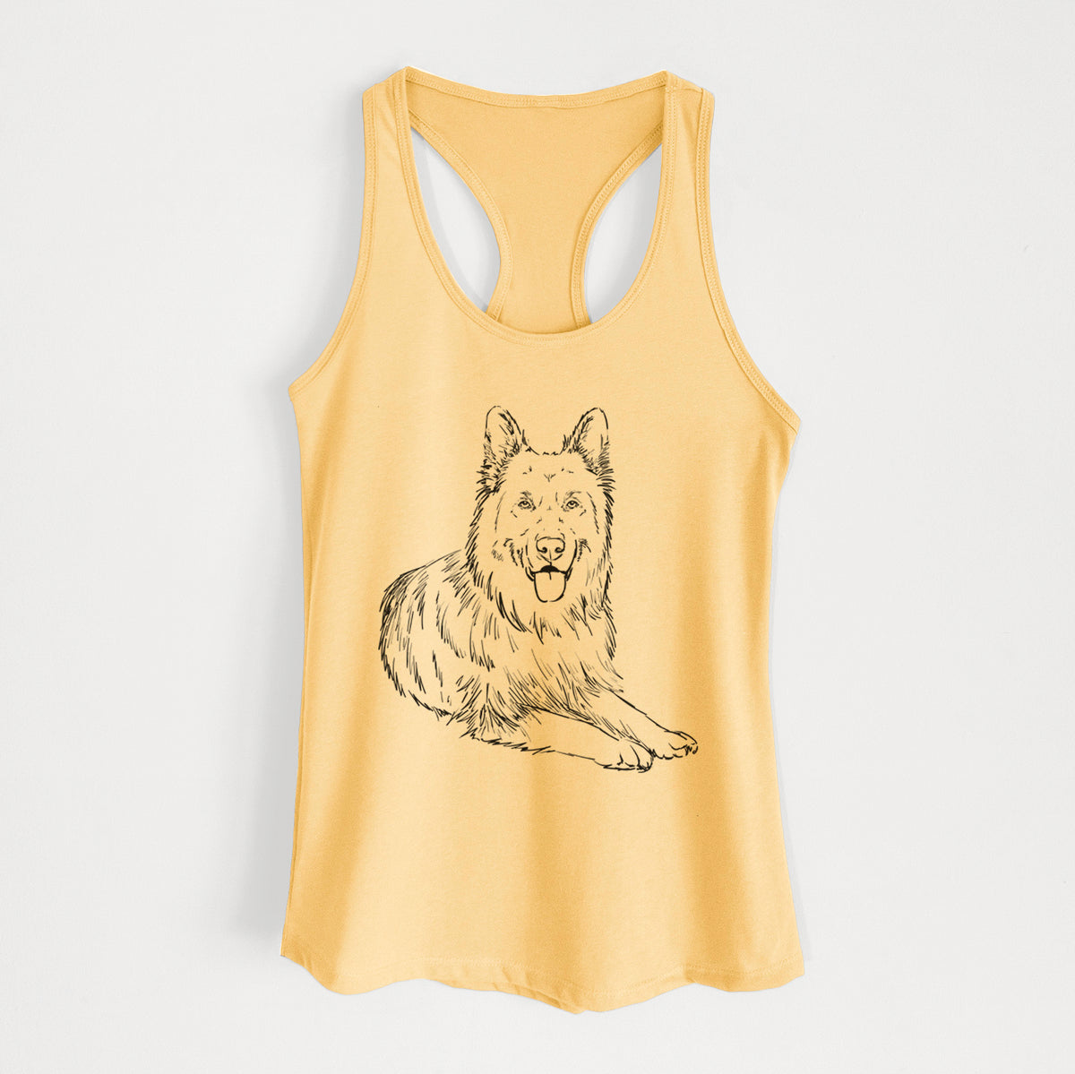 Doodled Jaxs the German Shepherd - Women's Racerback Tanktop
