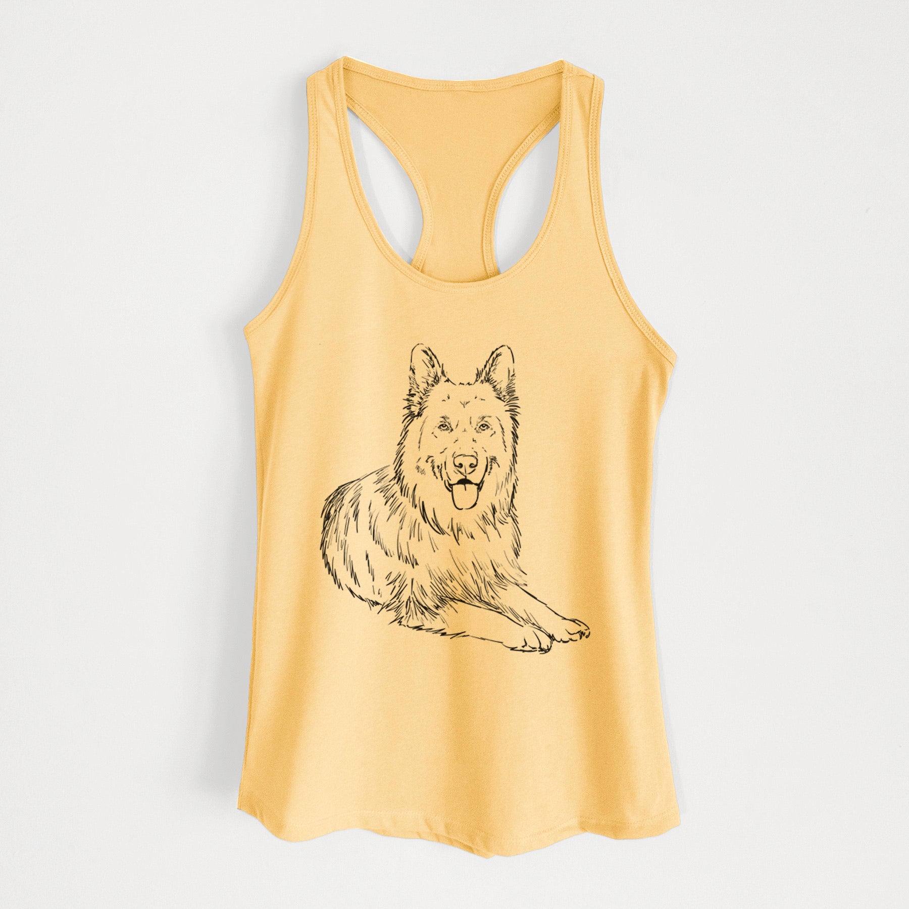Doodled Jaxs the German Shepherd - Women's Racerback Tanktop