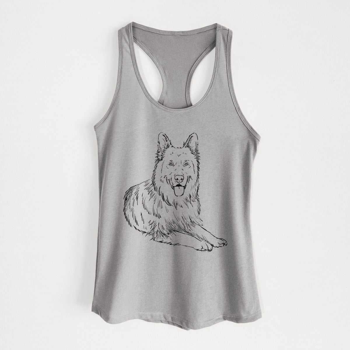 Doodled Jaxs the German Shepherd - Women's Racerback Tanktop
