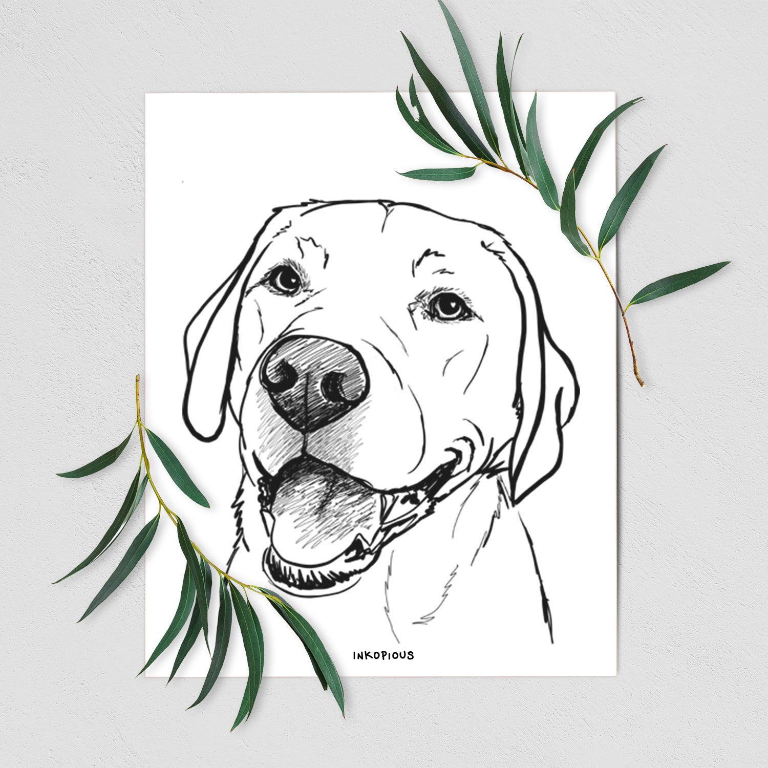 Doodled Jimmy the Larbrador Retriever Art Print