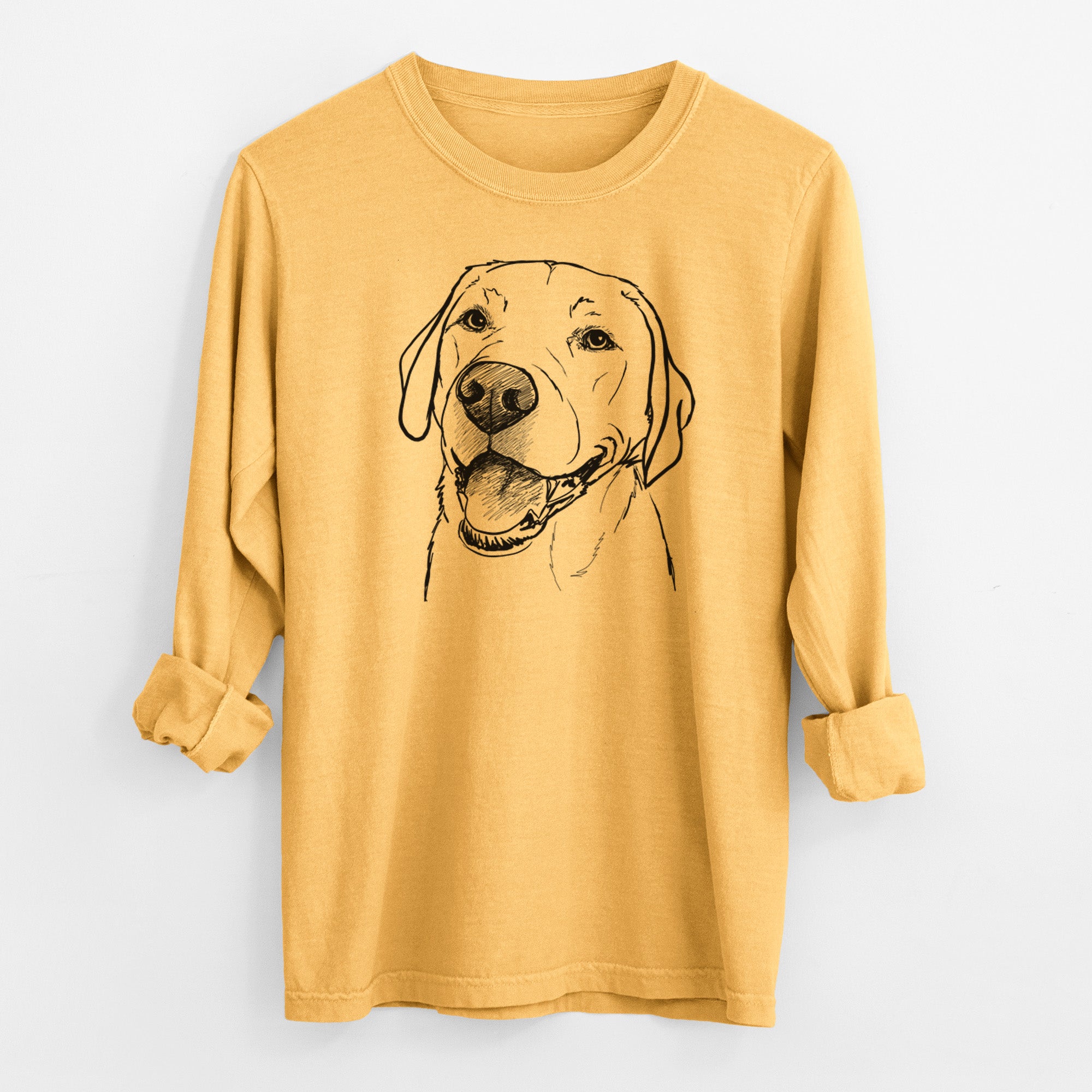 Doodled Jimmy the Larbrador Retriever - Heavyweight 100% Cotton Long Sleeve
