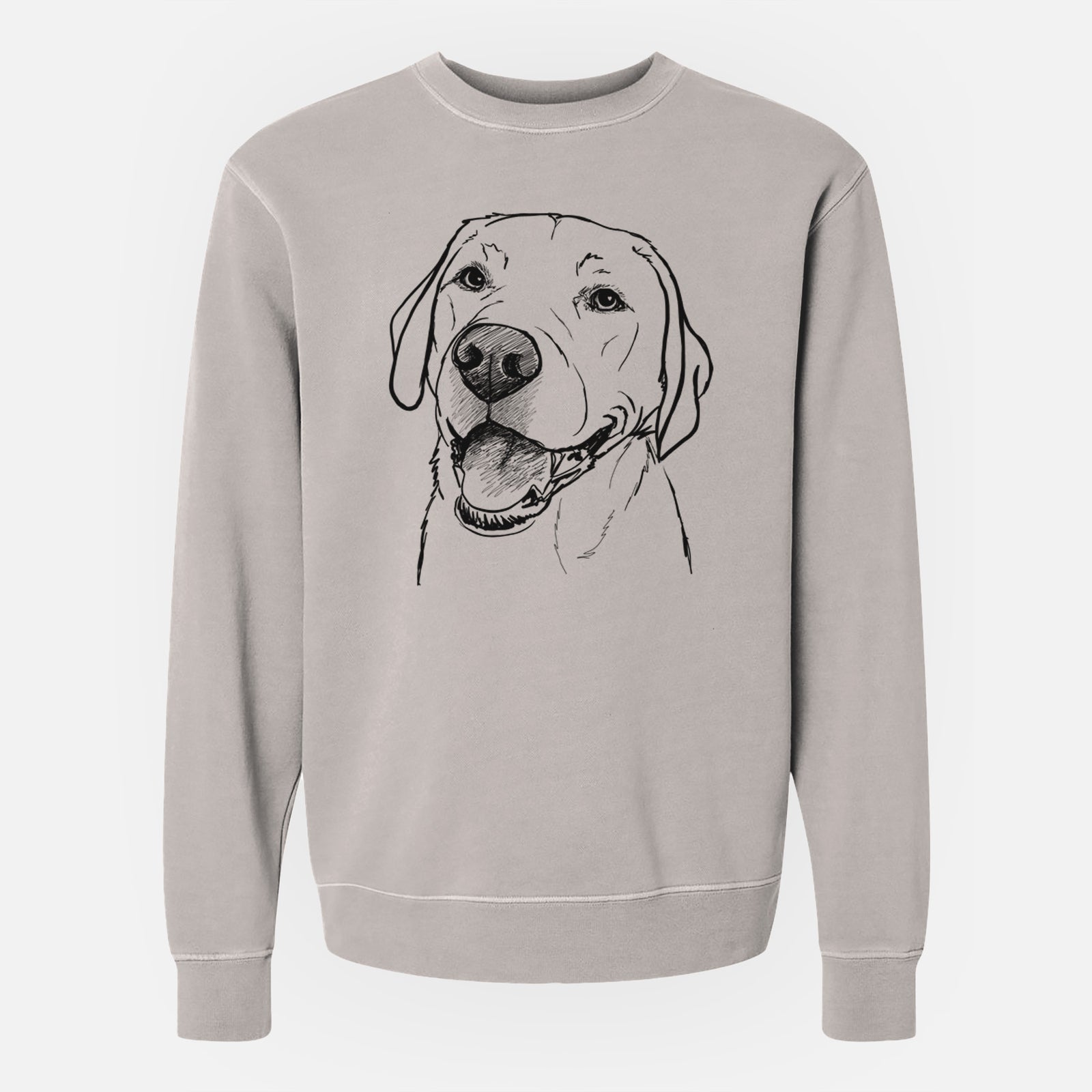 Doodled Jimmy the Larbrador Retriever - Unisex Pigment Dyed Crew Sweatshirt