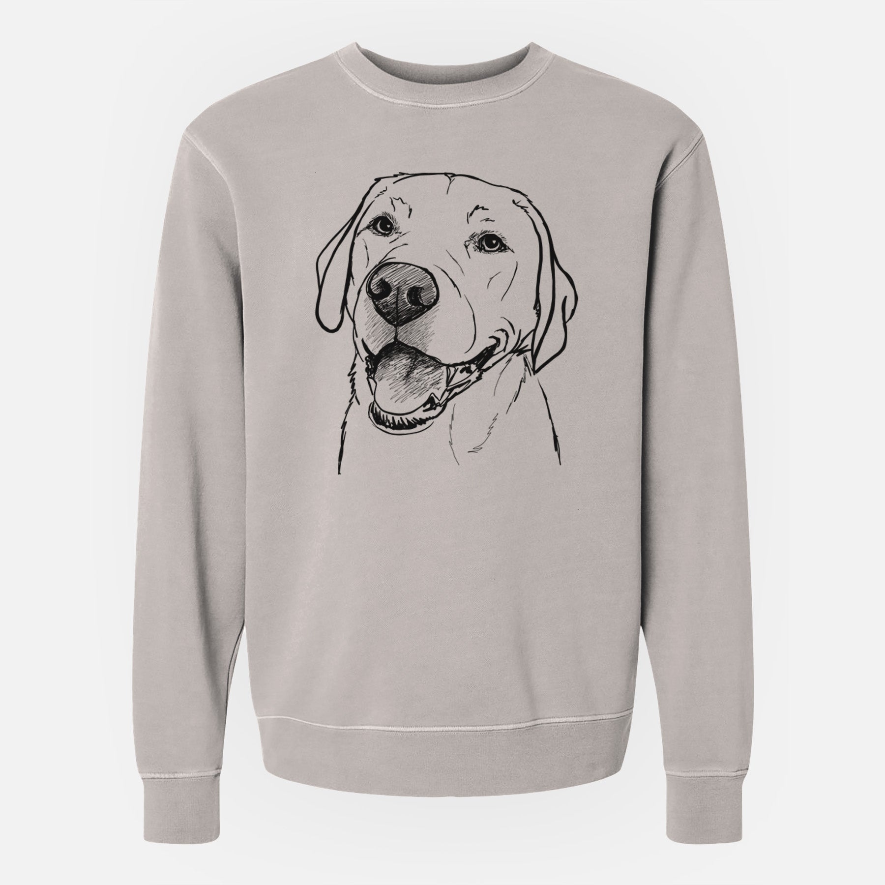 Doodled Jimmy the Larbrador Retriever - Unisex Pigment Dyed Crew Sweatshirt