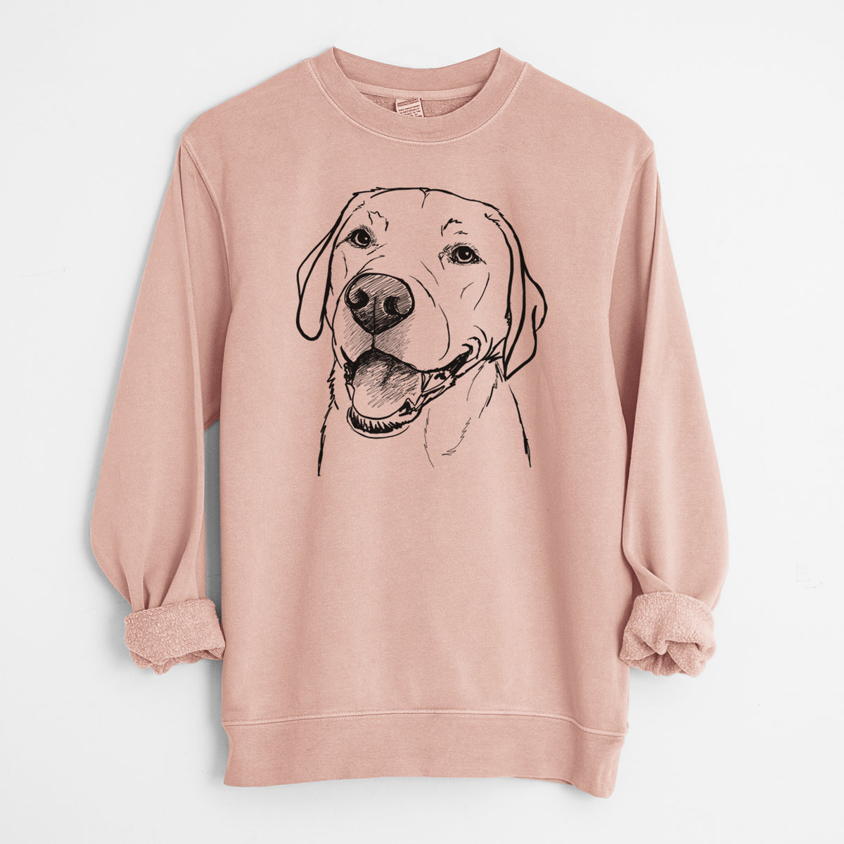 Doodled Jimmy the Larbrador Retriever - Unisex Pigment Dyed Crew Sweatshirt