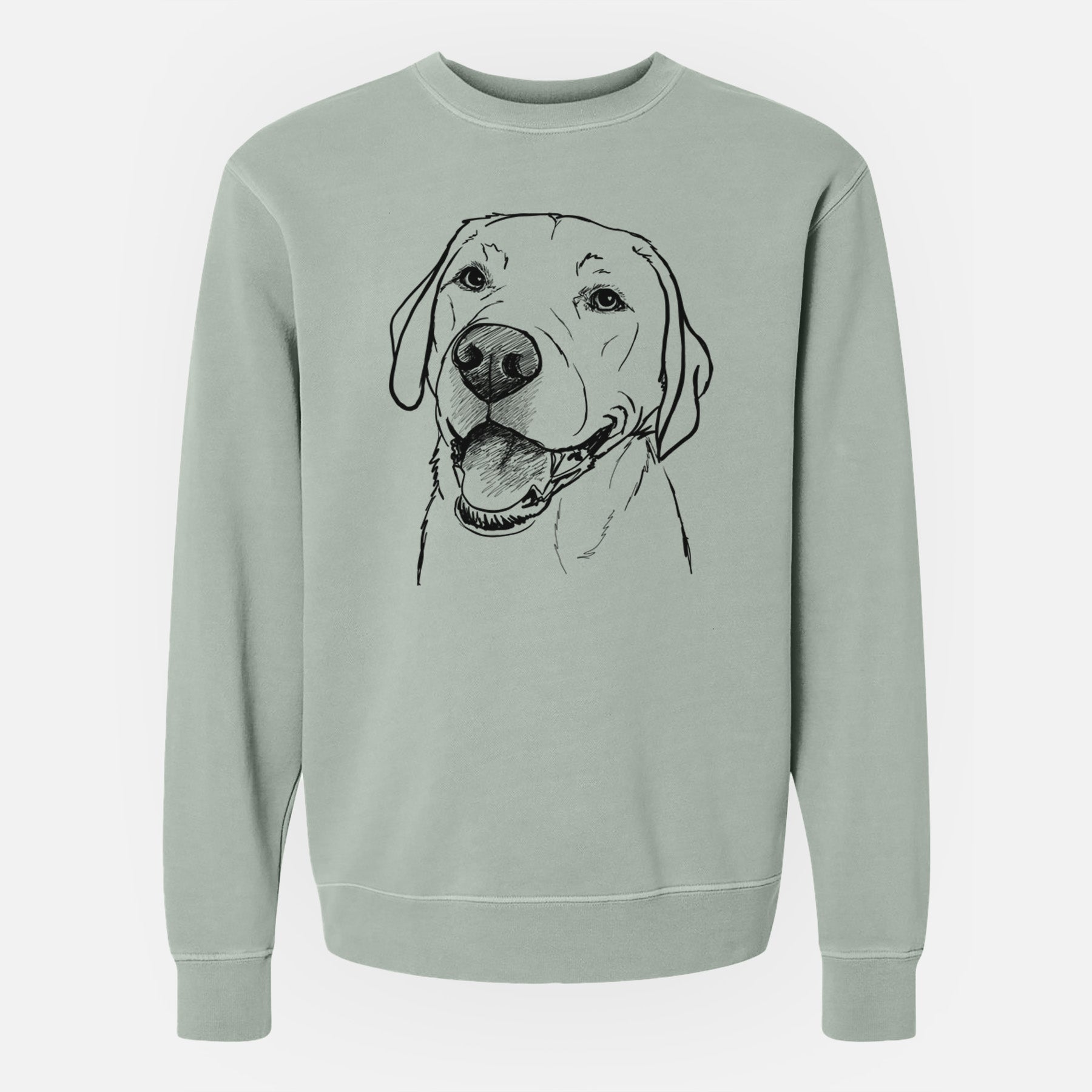 Doodled Jimmy the Larbrador Retriever - Unisex Pigment Dyed Crew Sweatshirt