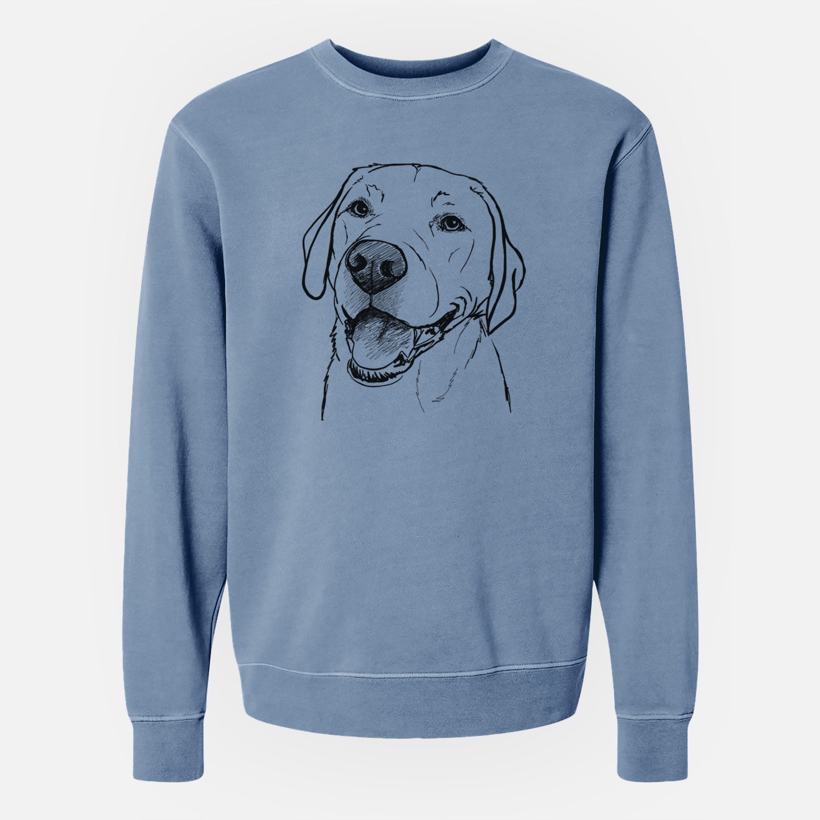 Doodled Jimmy the Larbrador Retriever - Unisex Pigment Dyed Crew Sweatshirt