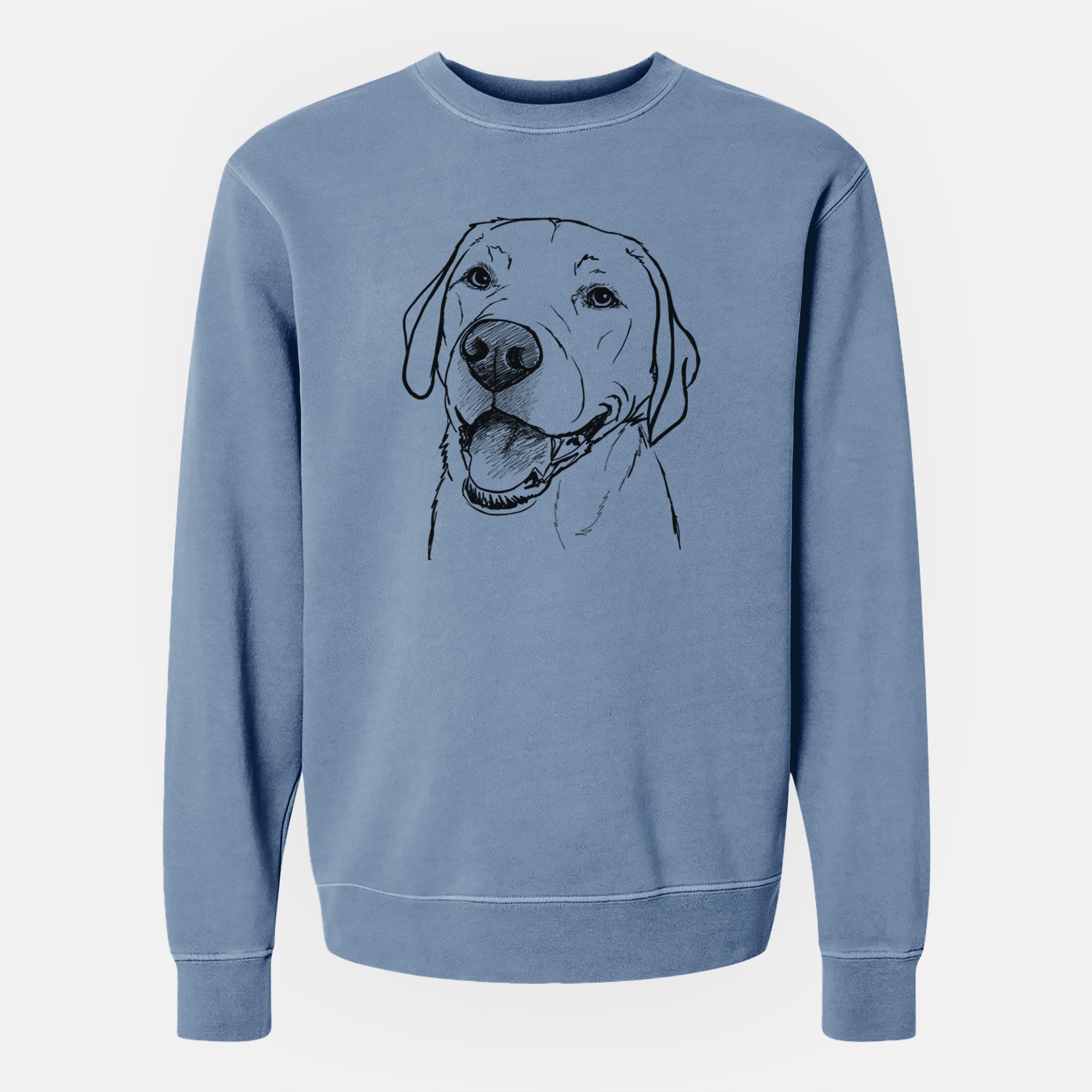 Doodled Jimmy the Larbrador Retriever - Unisex Pigment Dyed Crew Sweatshirt