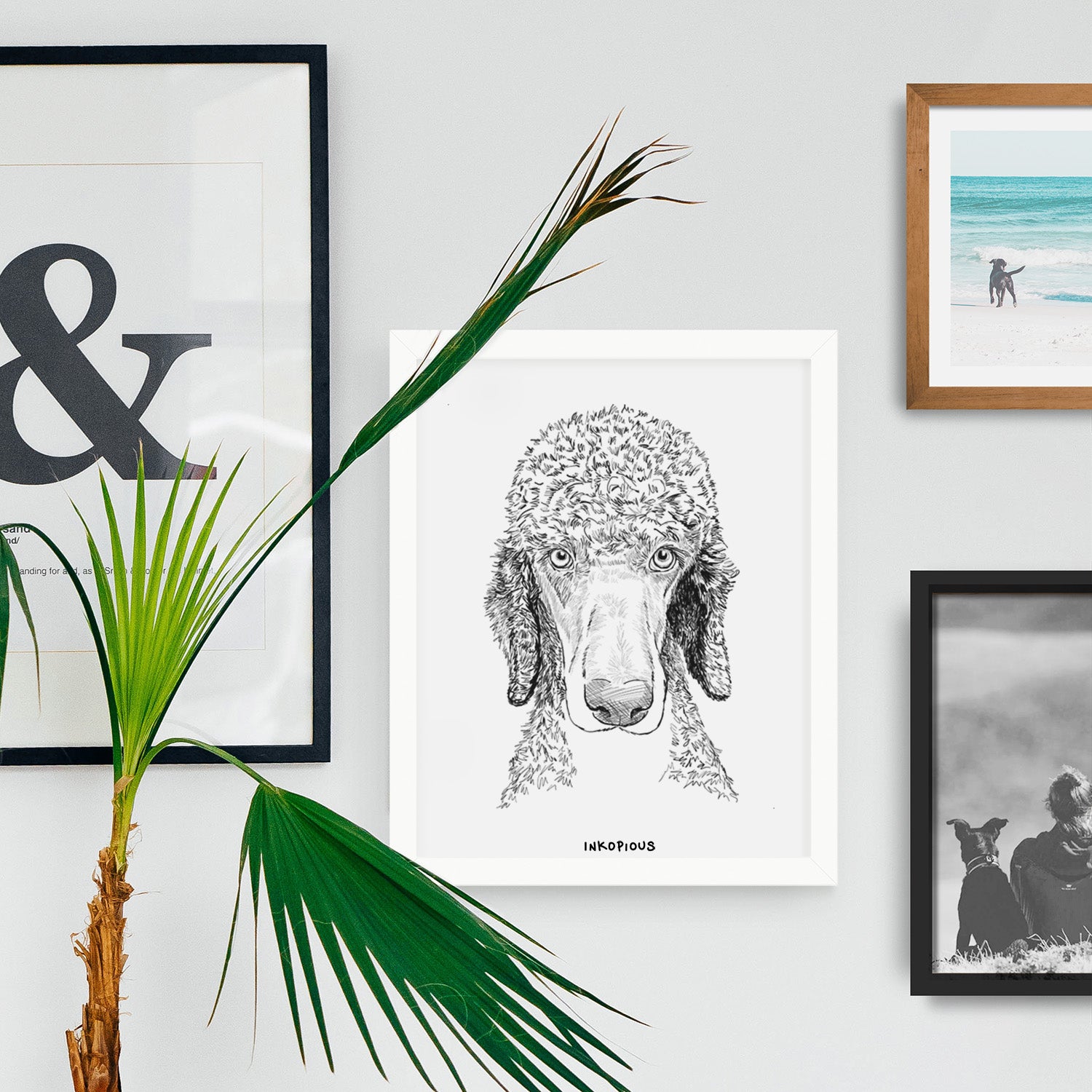 Doodled Kona the Poodle Art Print