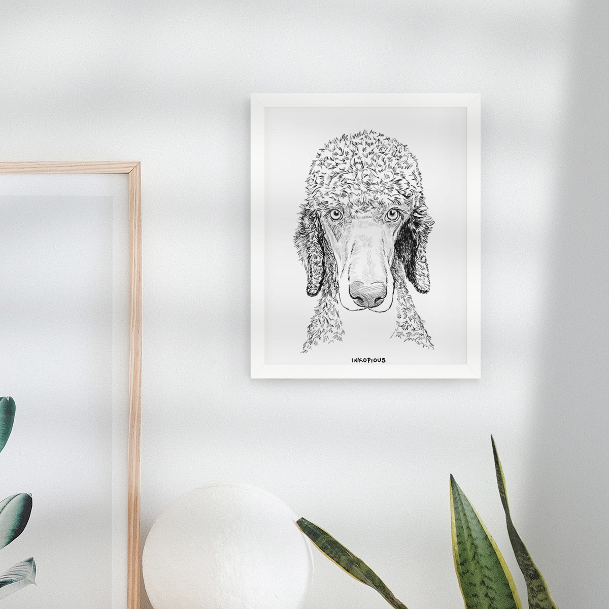 Doodled Kona the Poodle Art Print