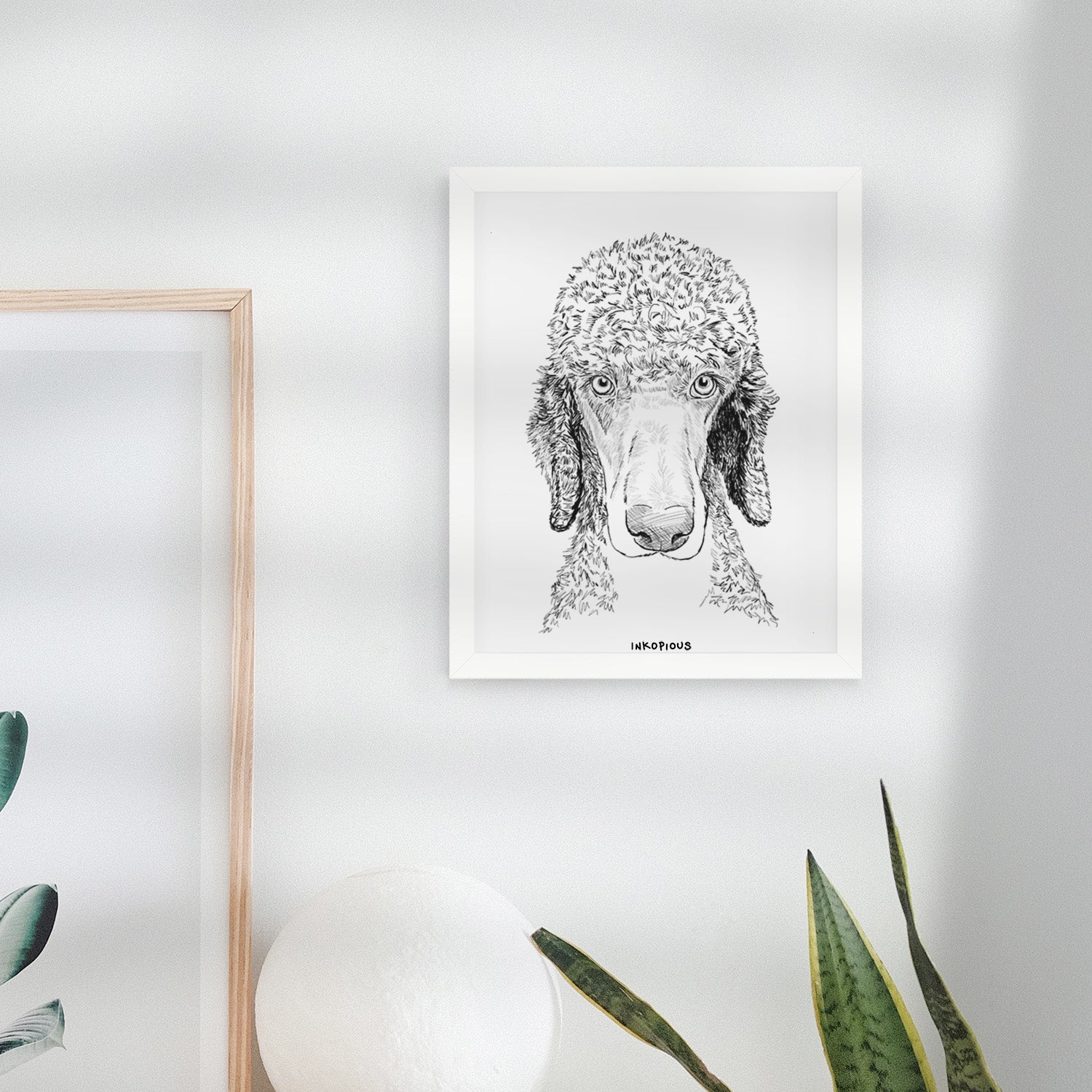 Doodled Kona the Poodle Art Print