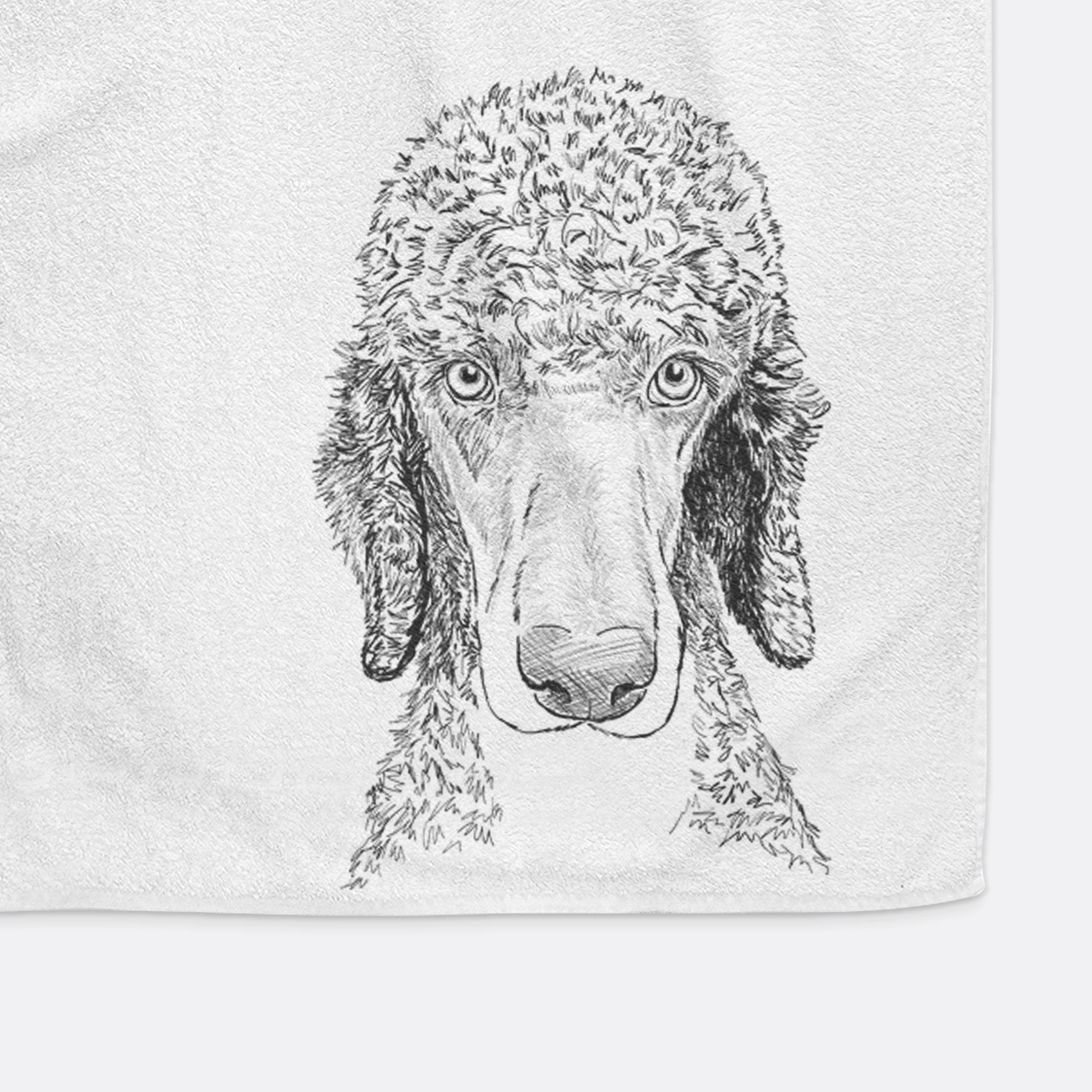 Doodled Kona the Poodle Decorative Hand Towel