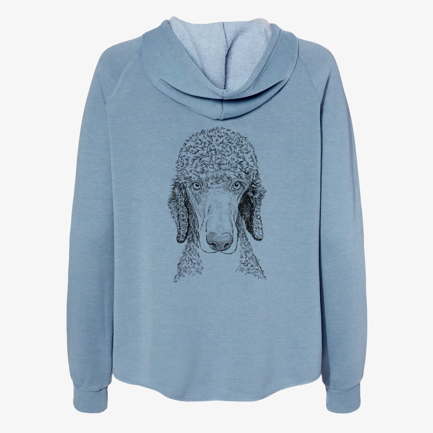 Doodled Kona the Poodle - Women's Cali Wave Zip-Up Sweatshirt