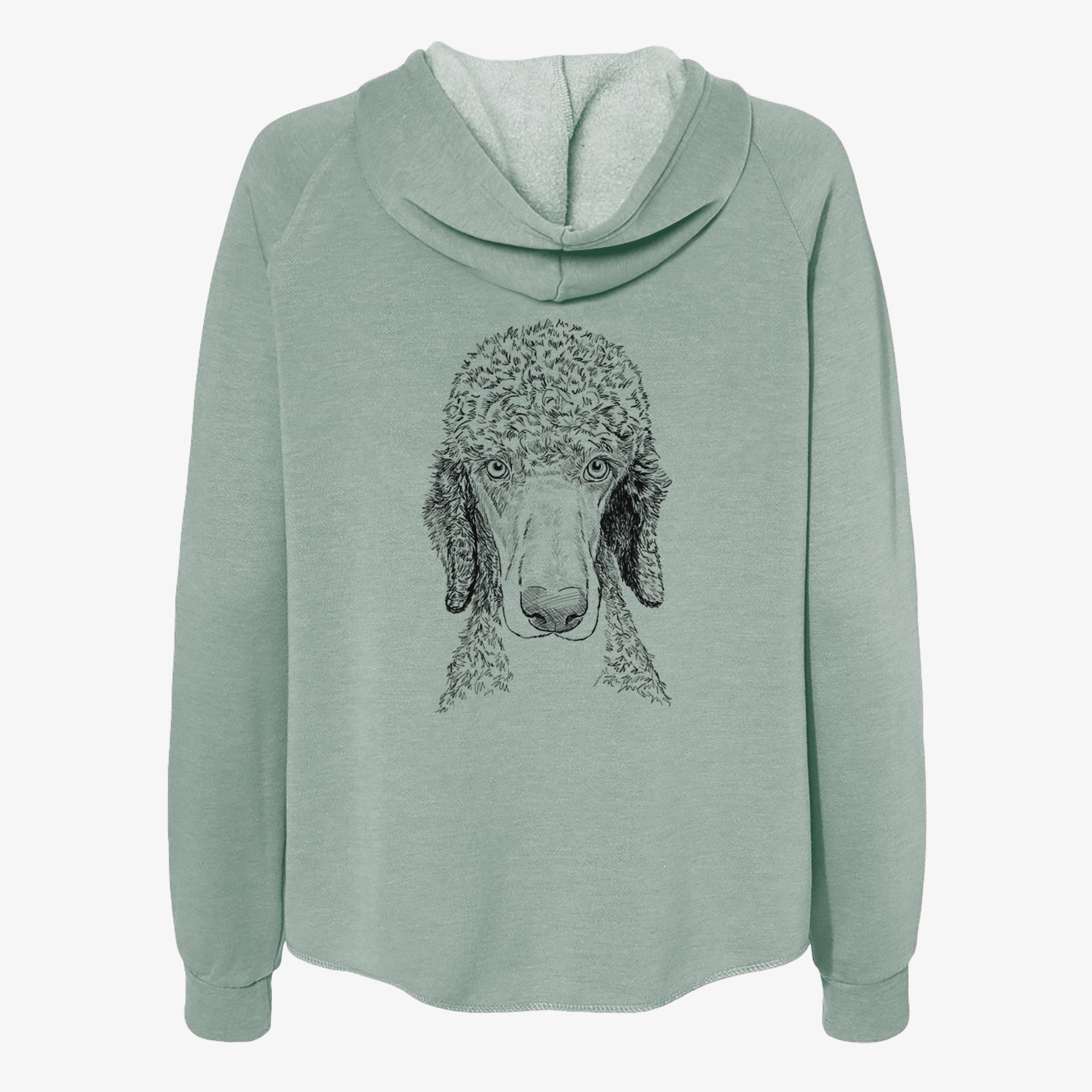 Doodled Kona the Poodle - Women's Cali Wave Zip-Up Sweatshirt