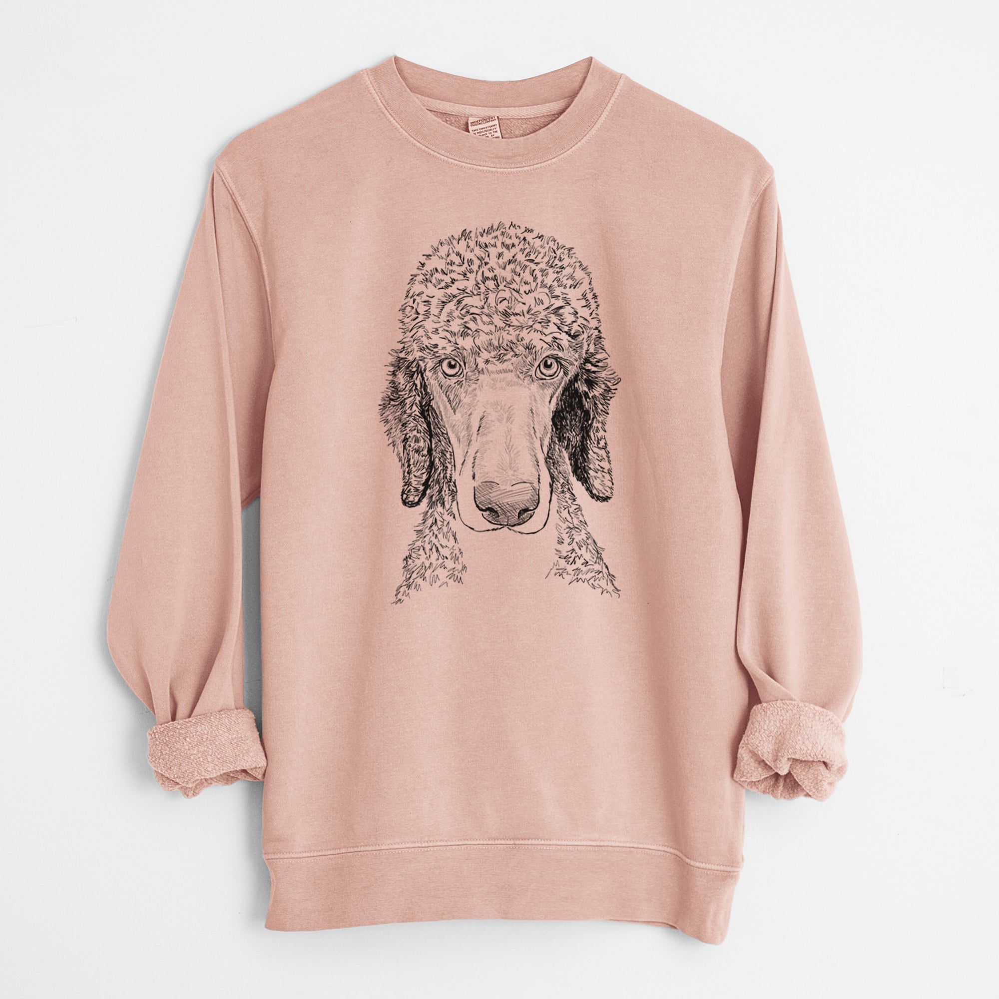 Doodled Kona the Poodle - Unisex Pigment Dyed Crew Sweatshirt