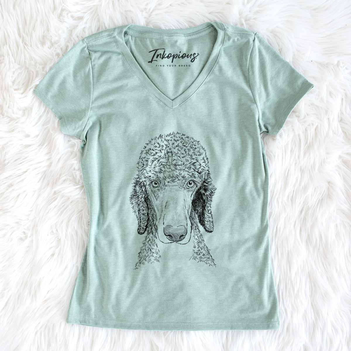 Doodled Kona the Poodle - Women&#39;s Perfect V-neck Shirt