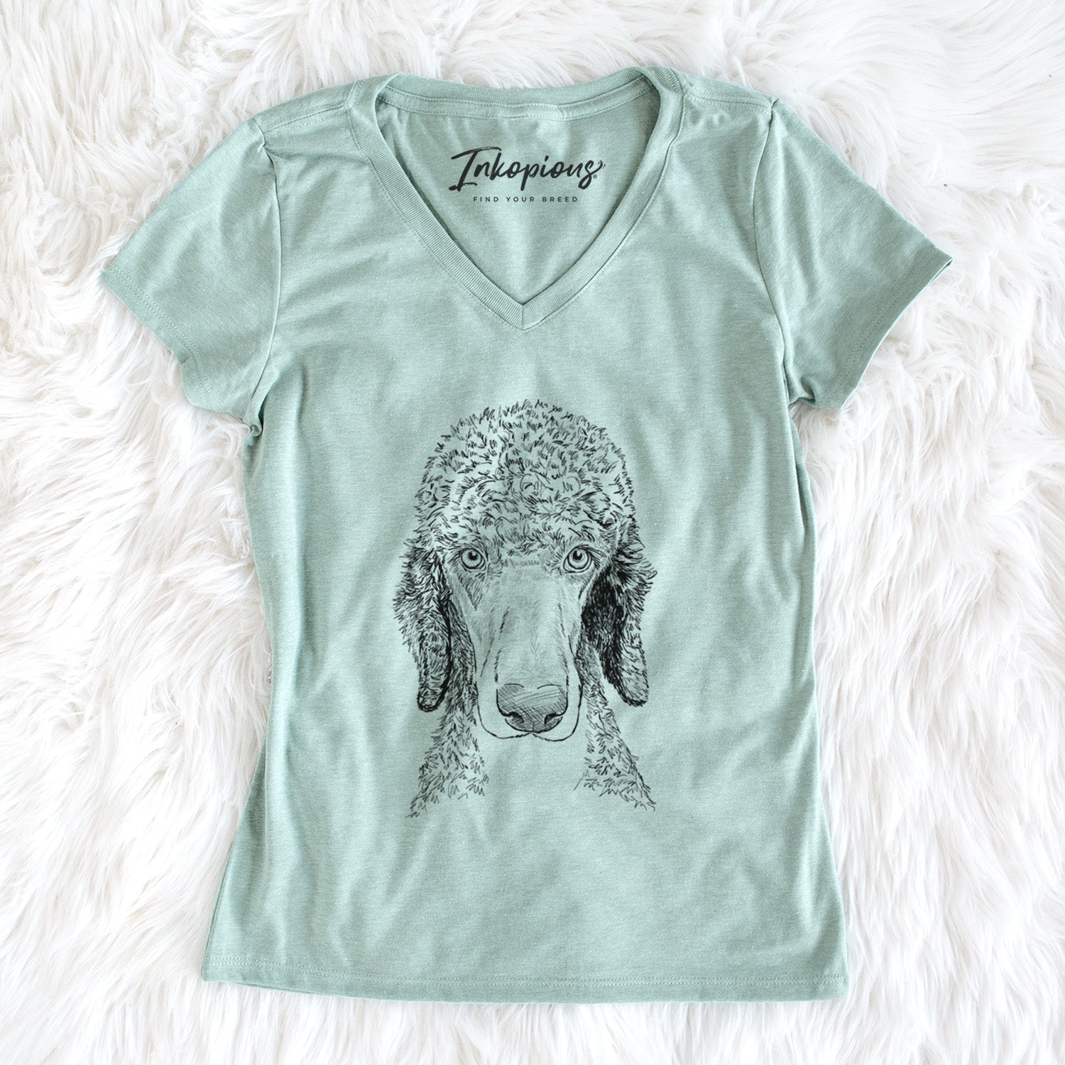 Doodled Kona the Poodle - Women's Perfect V-neck Shirt