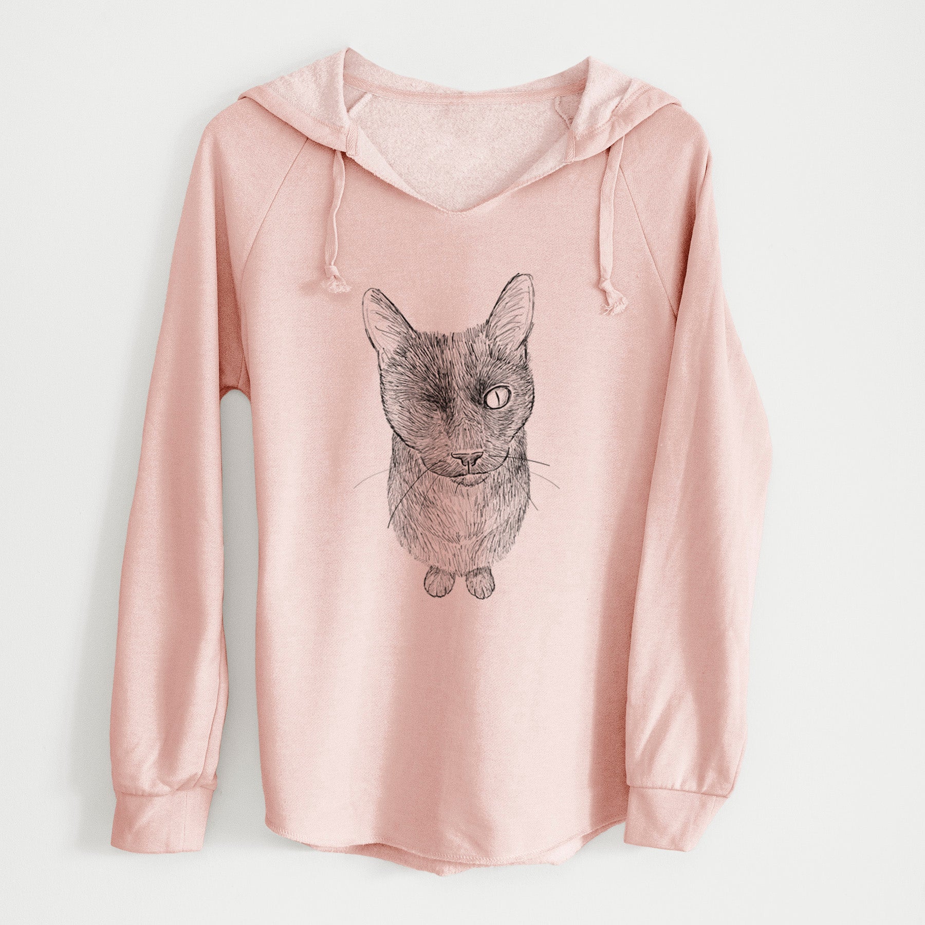 Doodled Marley the Black Cat - Cali Wave Hooded Sweatshirt