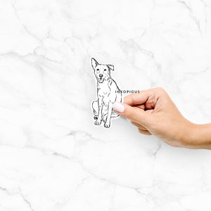 Doodled Mendel the Mixed Breed - Decal Sticker