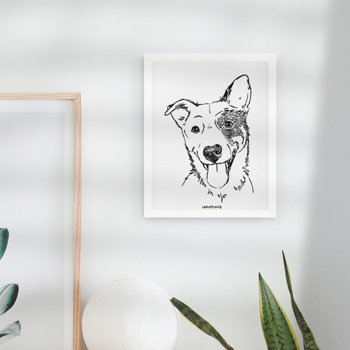 Doodled Ozzy the Mixed Breed Art Print