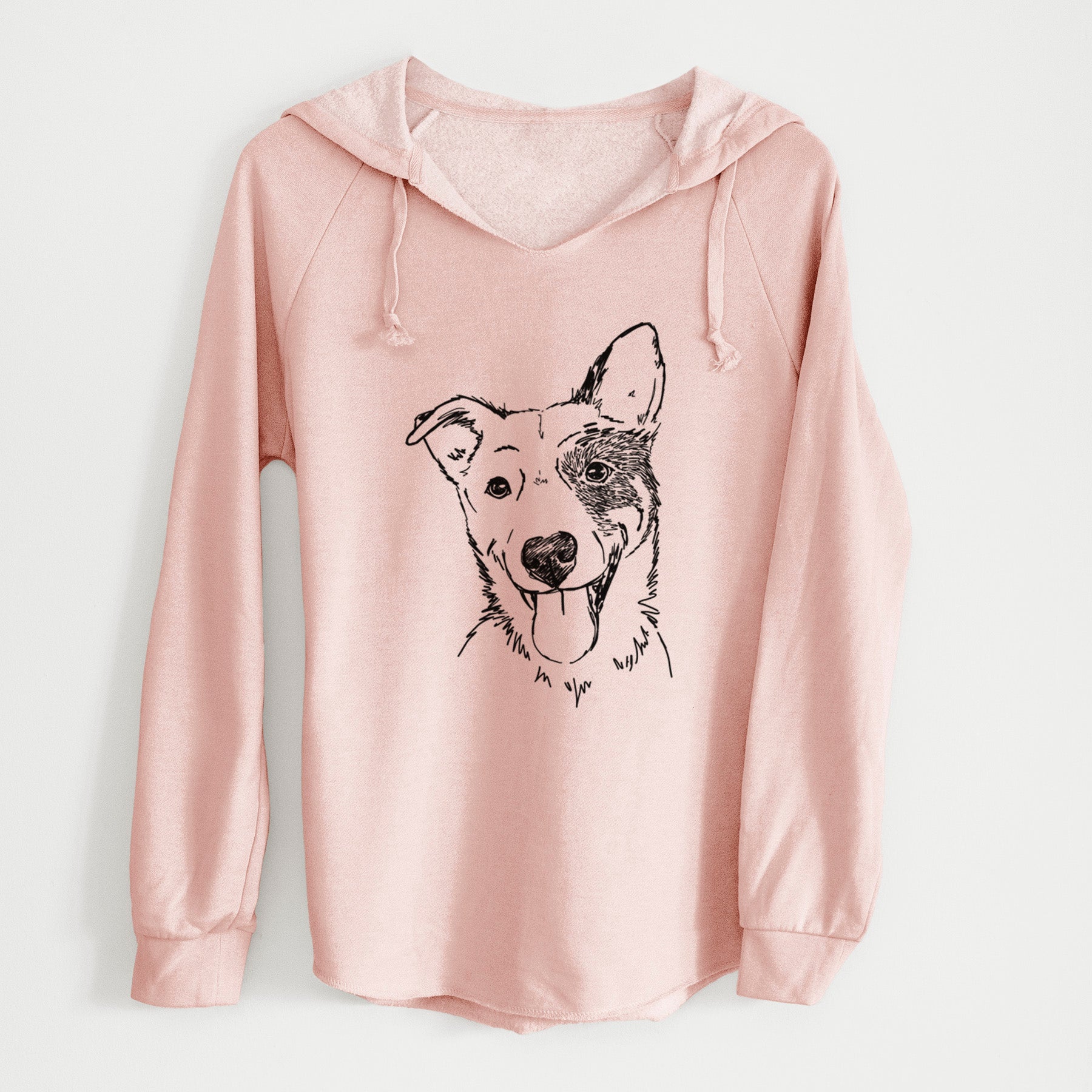 Doodled Ozzy the Mixed Breed - Cali Wave Hooded Sweatshirt