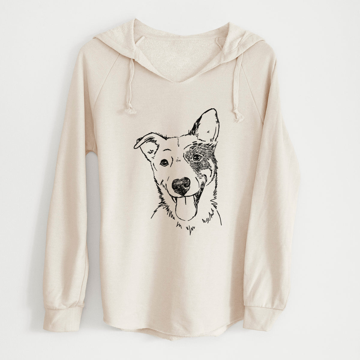 Doodled Ozzy the Mixed Breed - Cali Wave Hooded Sweatshirt