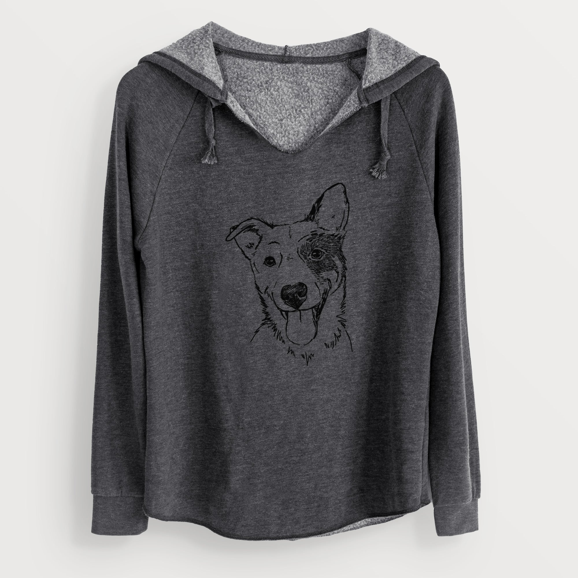 Doodled Ozzy the Mixed Breed - Cali Wave Hooded Sweatshirt