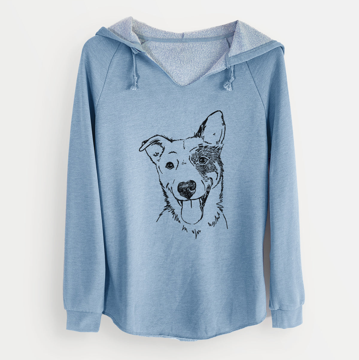 Doodled Ozzy the Mixed Breed - Cali Wave Hooded Sweatshirt
