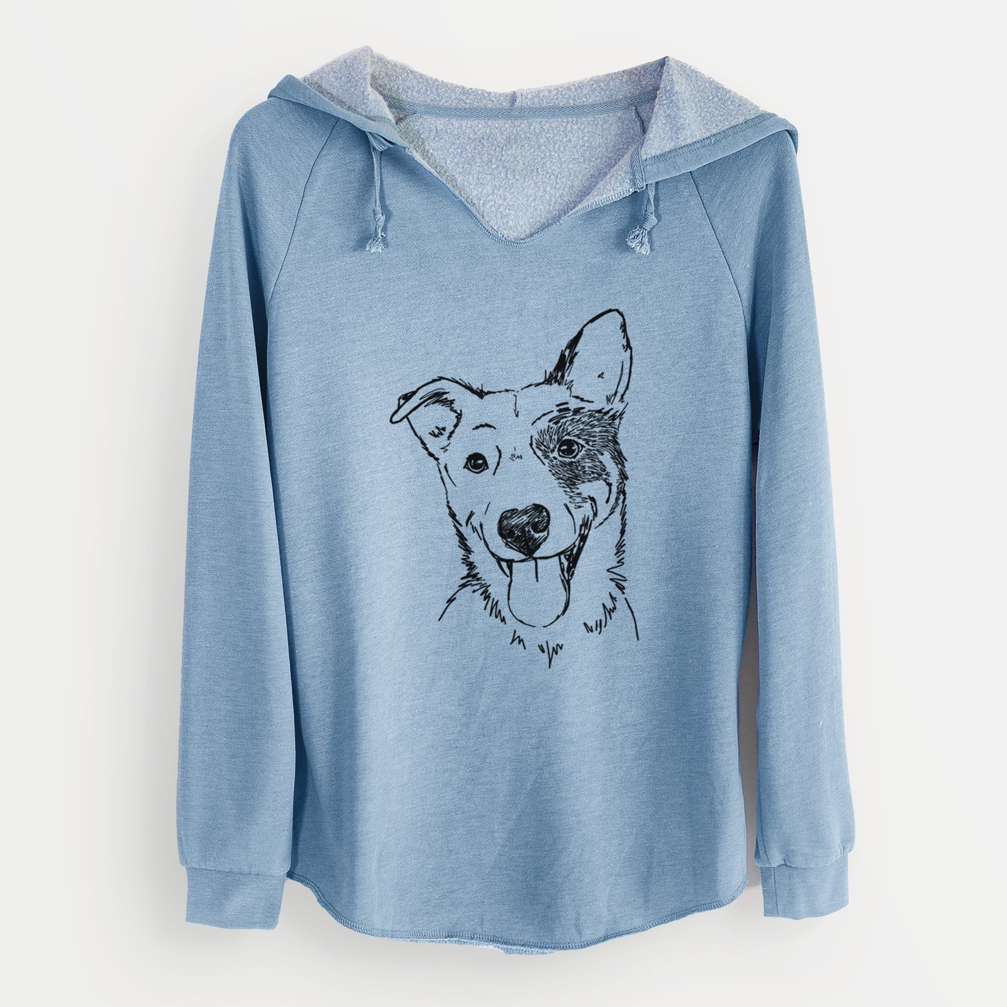 Doodled Ozzy the Mixed Breed - Cali Wave Hooded Sweatshirt