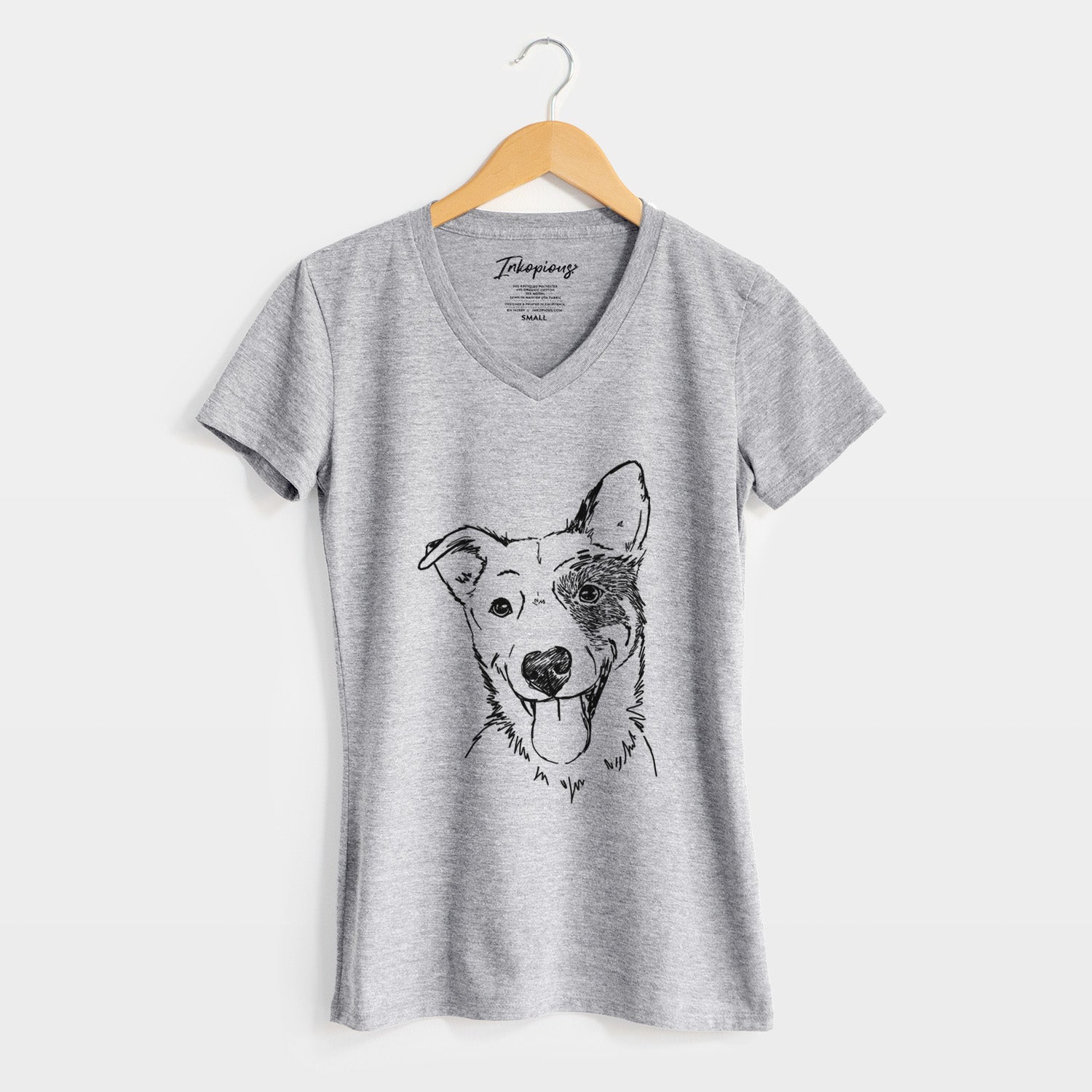 Doodled Ozzy the Mixed Breed - Women's Perfect V-neck Shirt