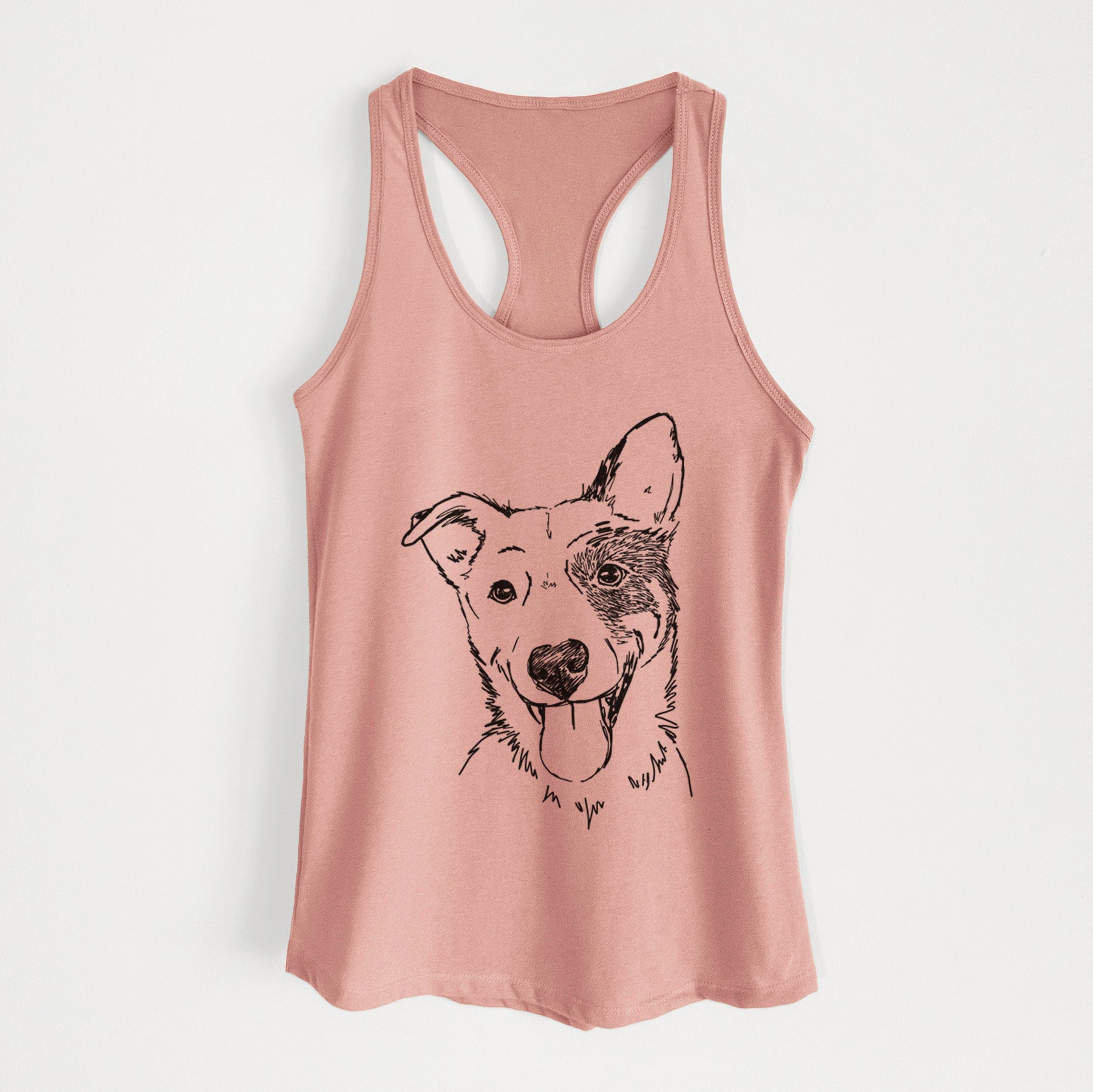 Doodled Ozzy the Mixed Breed - Women's Racerback Tanktop