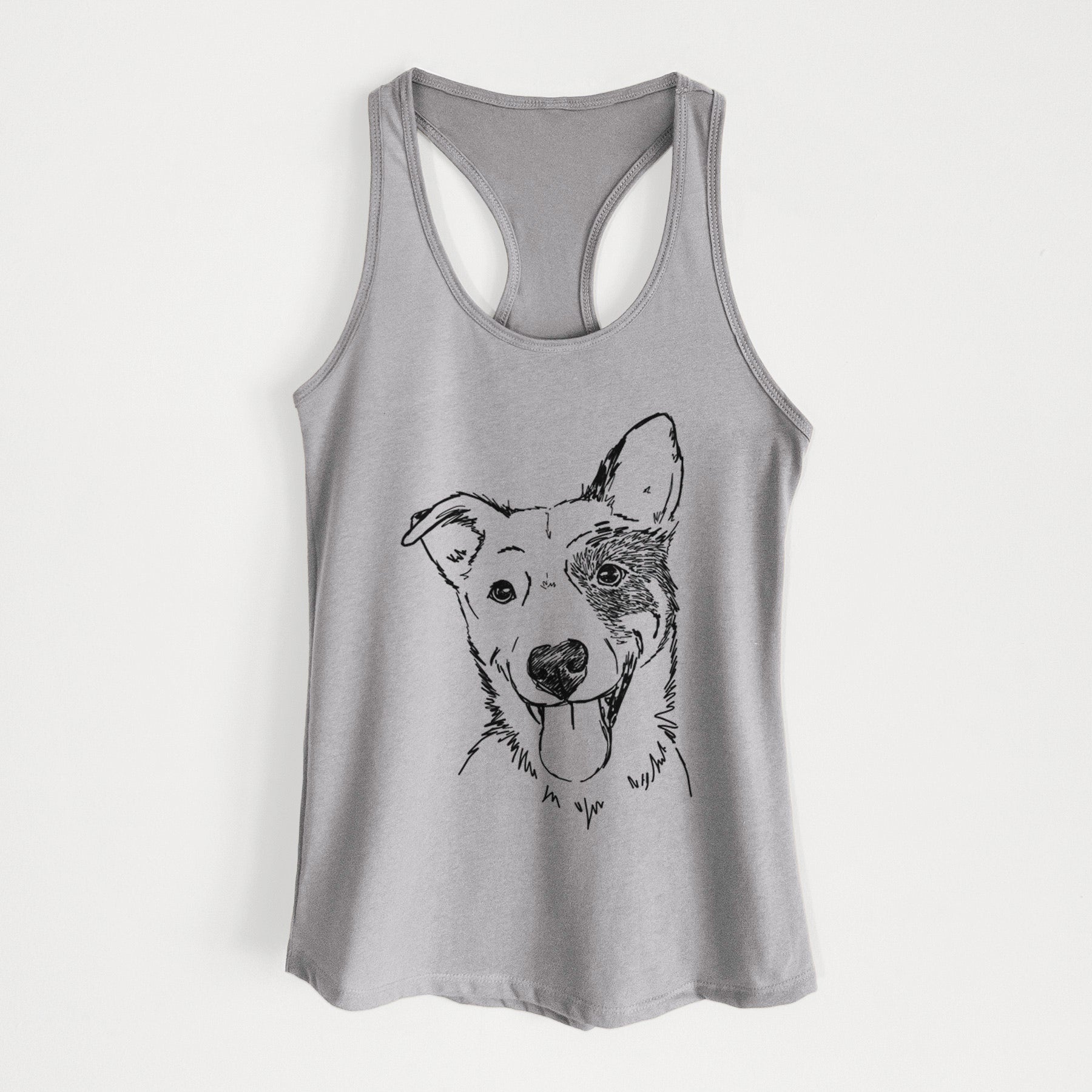 Doodled Ozzy the Mixed Breed - Women's Racerback Tanktop