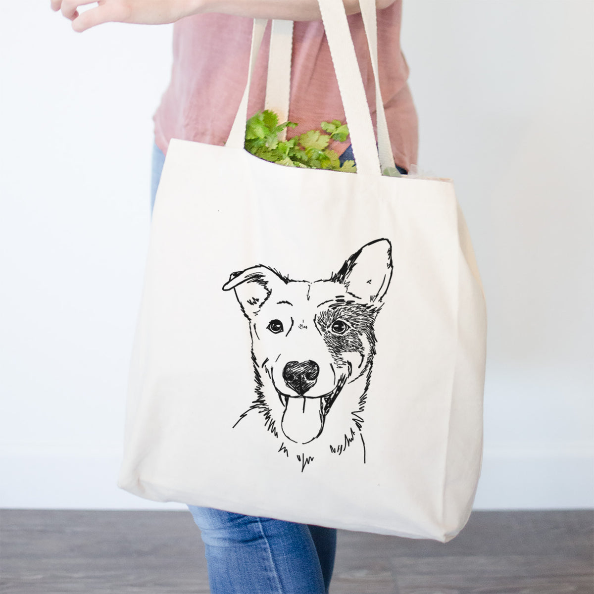 Doodled Ozzy the Mixed Breed - Tote Bag