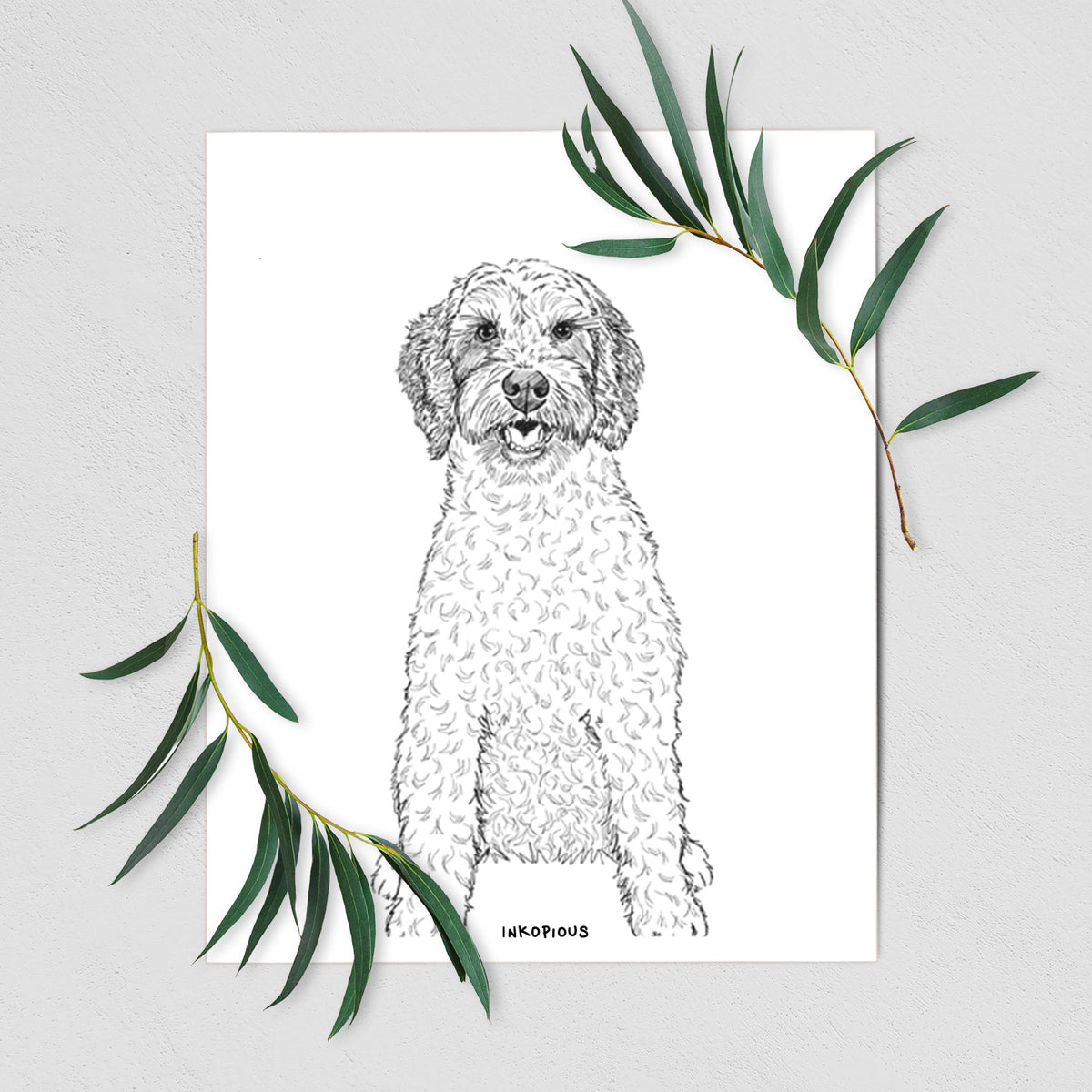 Doodled Penny the Mini Australian Labradoodle Art Print