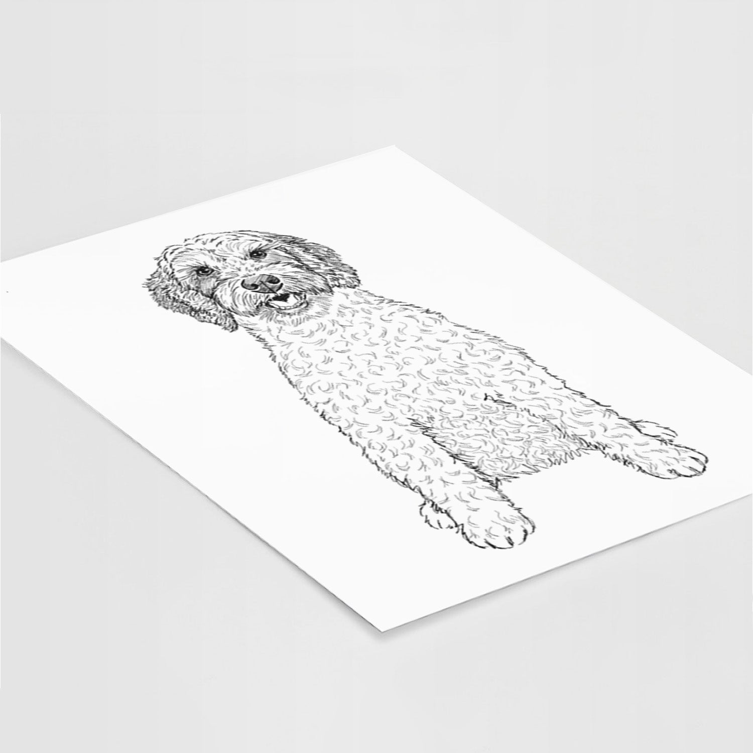 Doodled Penny the Mini Australian Labradoodle Art Print