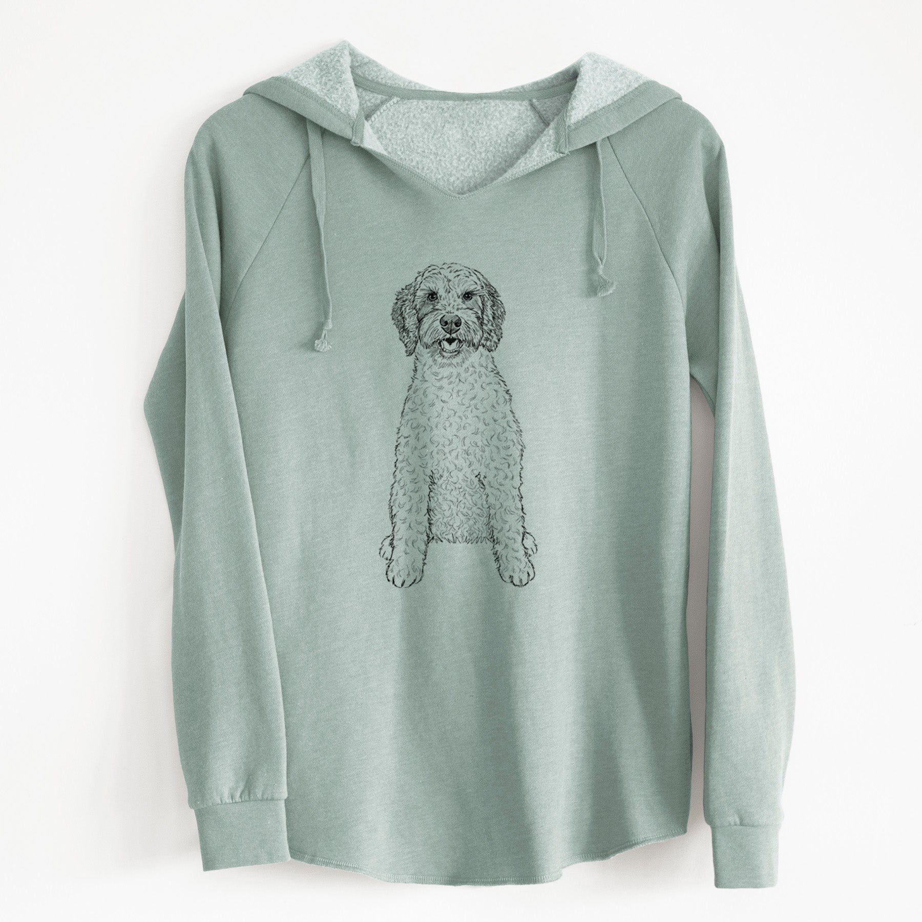 Doodled Penny the Mini Australian Labradoodle - Cali Wave Hooded Sweatshirt