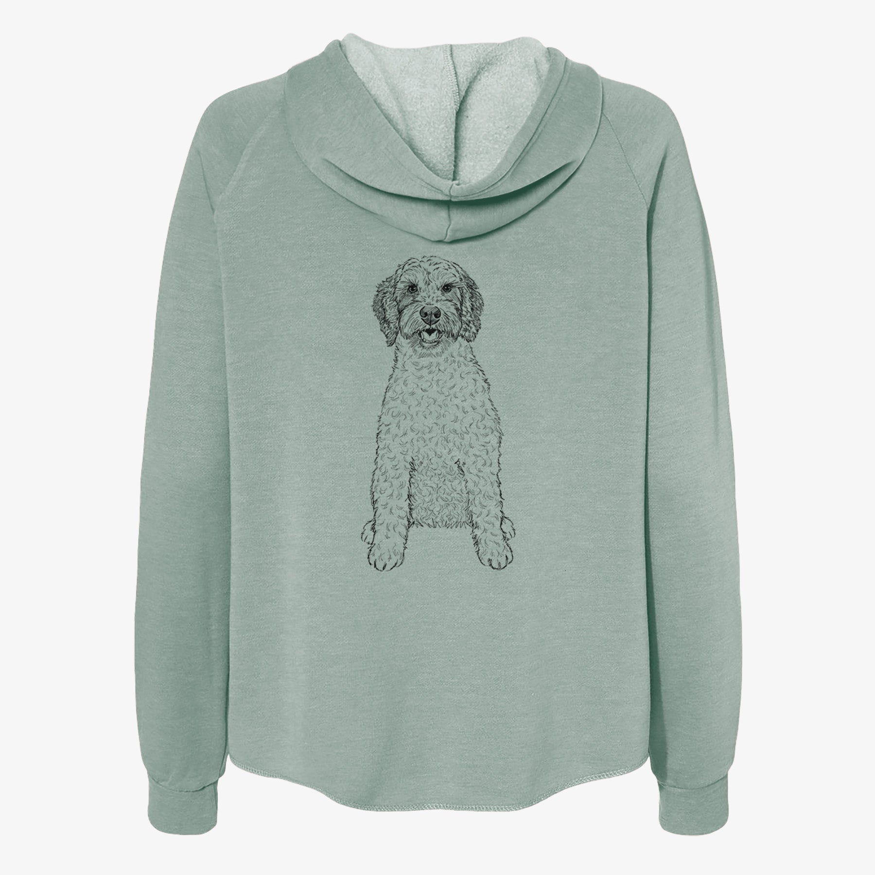 Doodled Penny the Mini Australian Labradoodle - Women's Cali Wave Zip-Up Sweatshirt