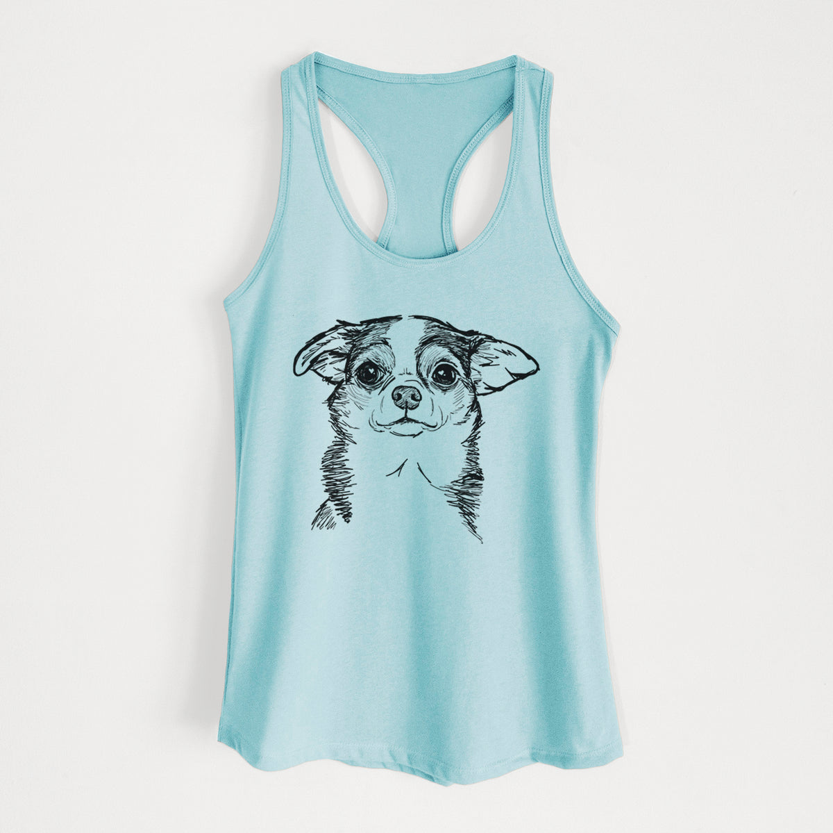 Doodled Worm the Chihuahua - Women&#39;s Racerback Tanktop