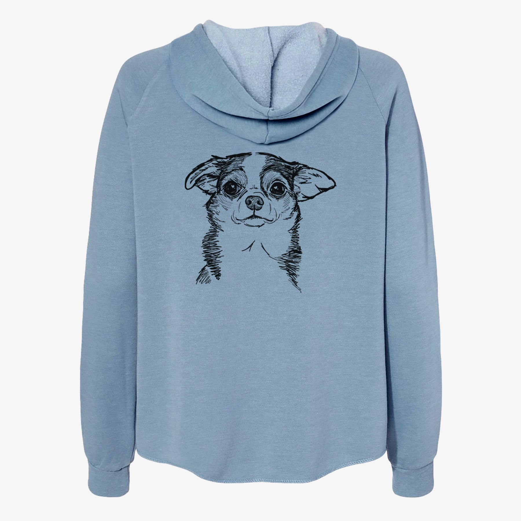 Doodled Worm the Chihuahua - Women's Cali Wave Zip-Up Sweatshirt